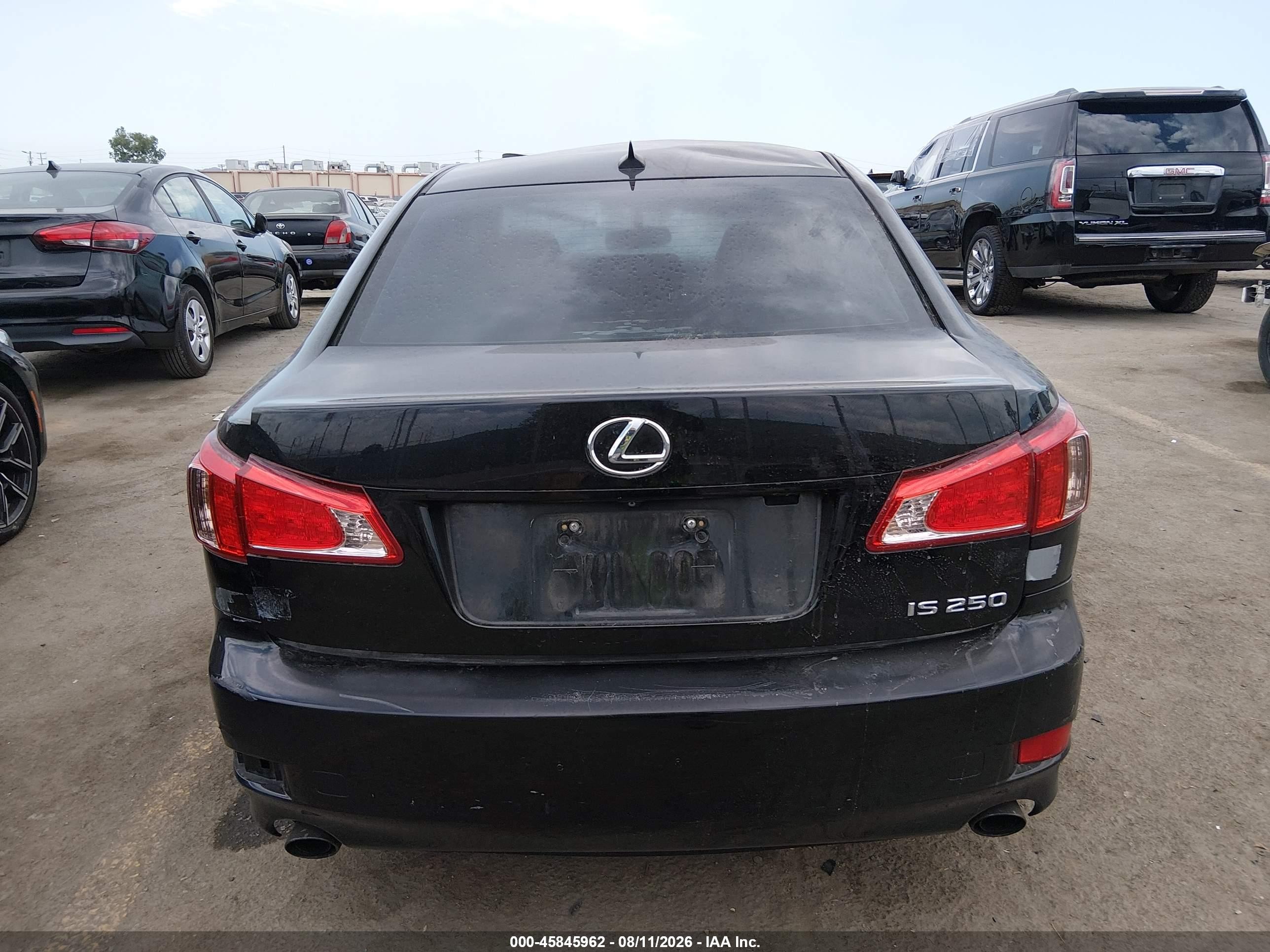 2011 Lexus Is 250   Black vin: JTHBF5C25B5150305