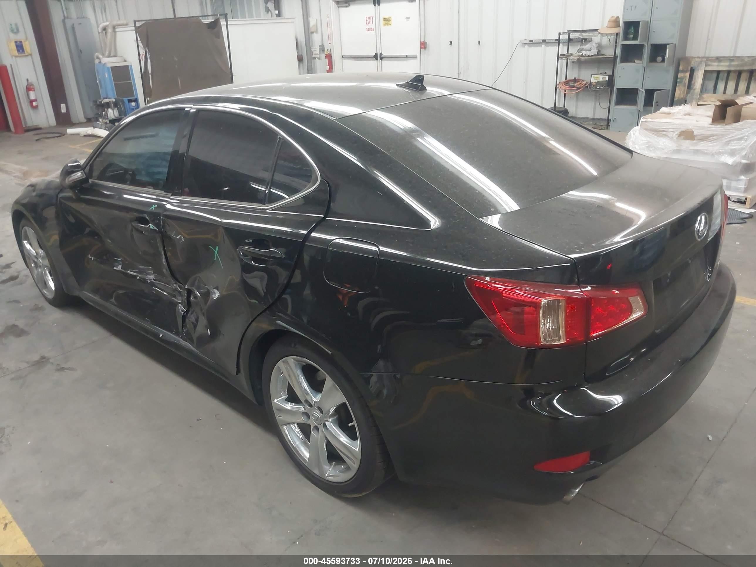 2013 Lexus Is 250   Black vin: JTHBF5C25D5188006
