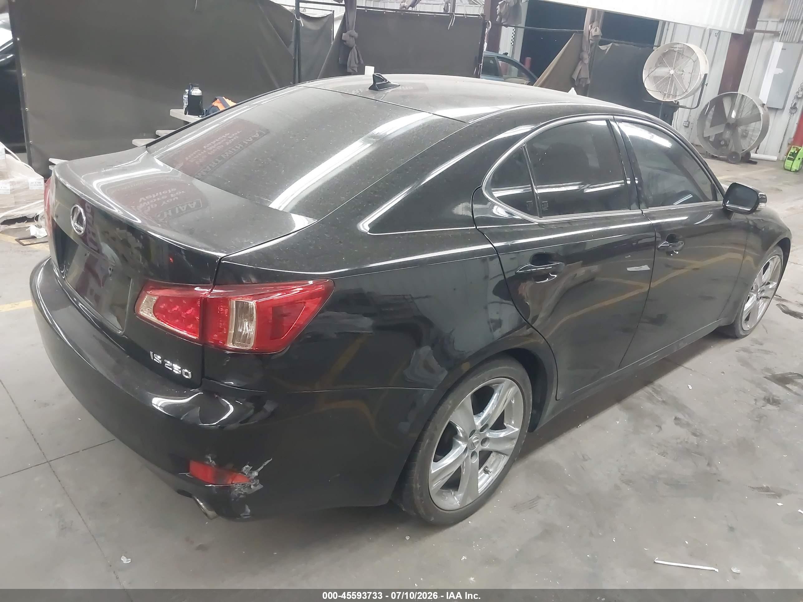 2013 Lexus Is 250   Black vin: JTHBF5C25D5188006