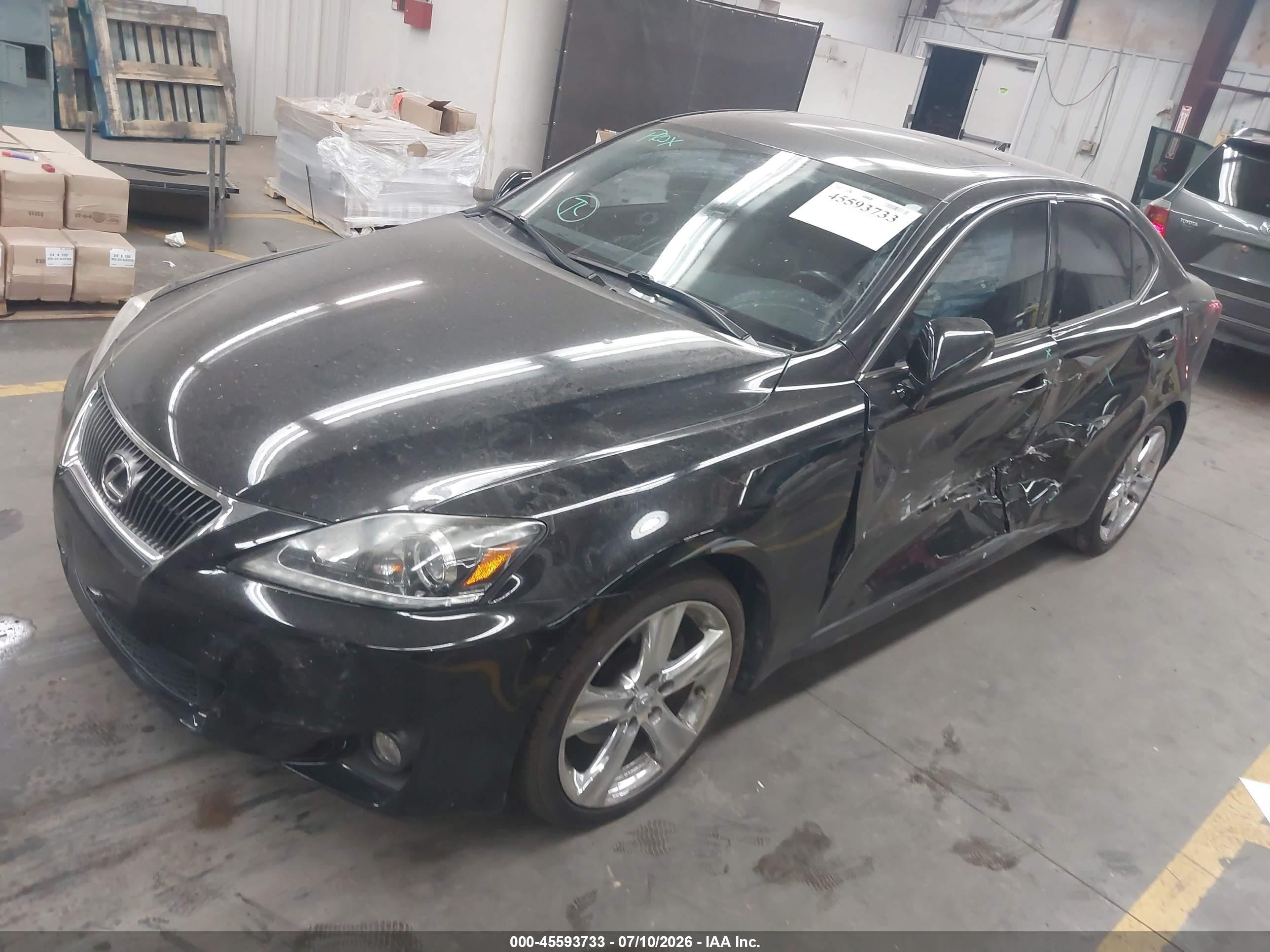 2013 Lexus Is 250   Black vin: JTHBF5C25D5188006