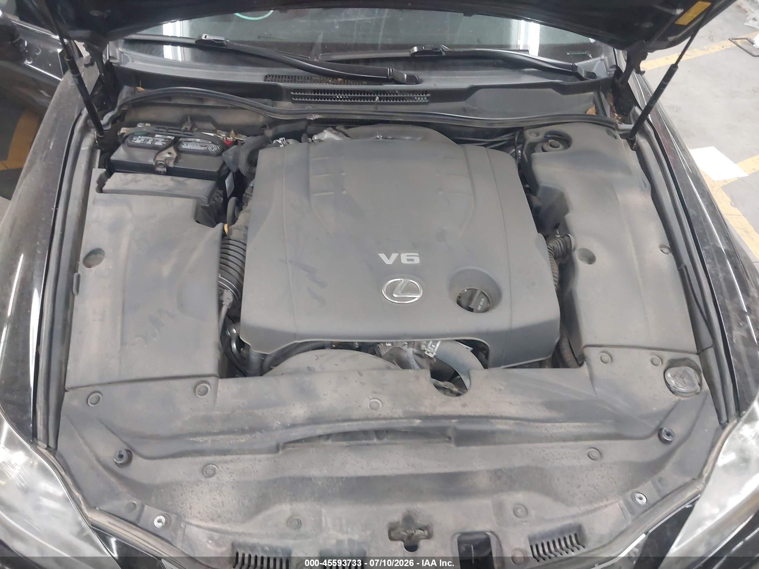 2013 Lexus Is 250   Black vin: JTHBF5C25D5188006