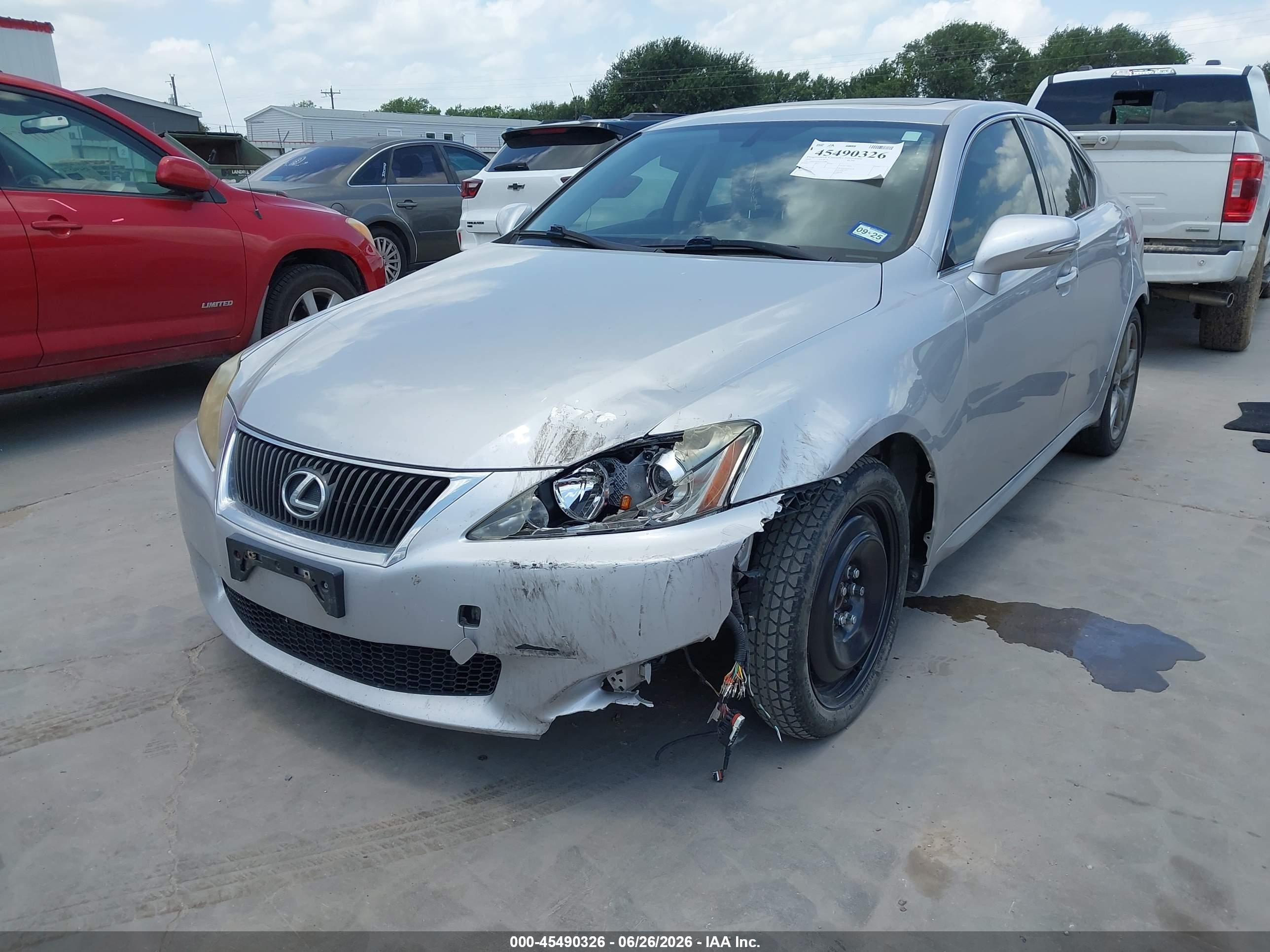 2010 Lexus Is 250 Base (a6) Silver vin: JTHBF5C26A5114881