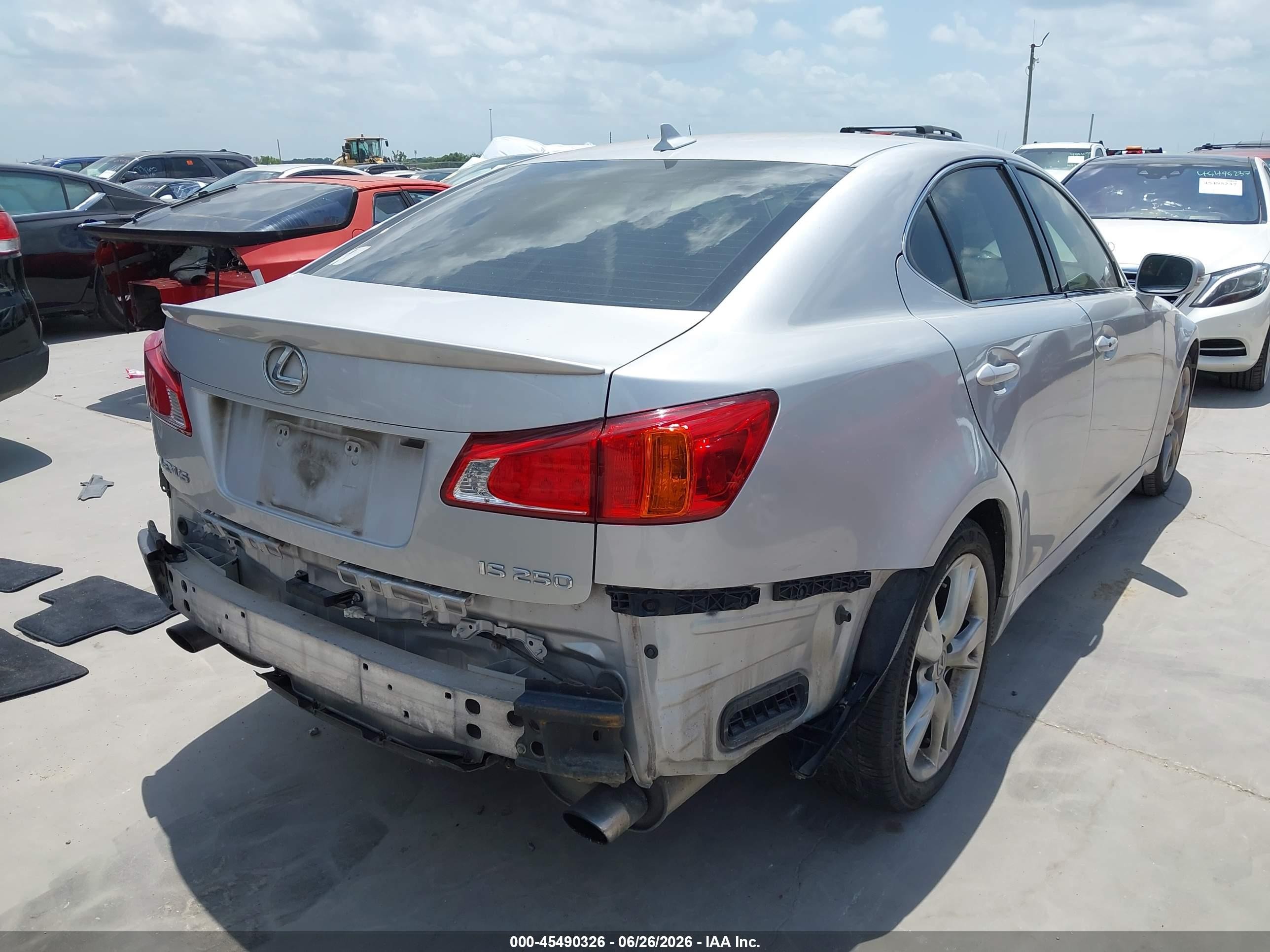 2010 Lexus Is 250 Base (a6) Silver vin: JTHBF5C26A5114881