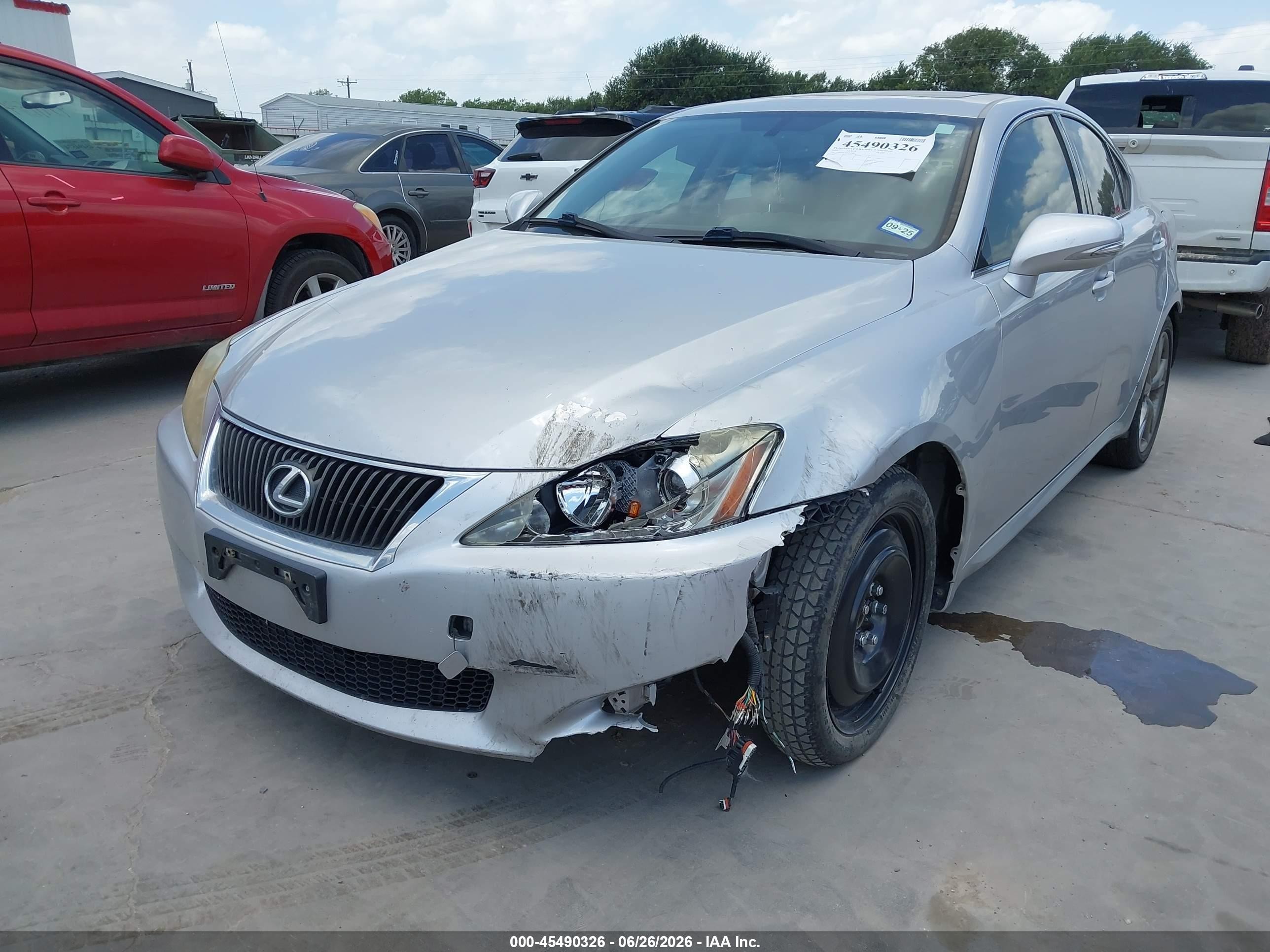 2010 Lexus Is 250 Base (a6) Silver vin: JTHBF5C26A5114881