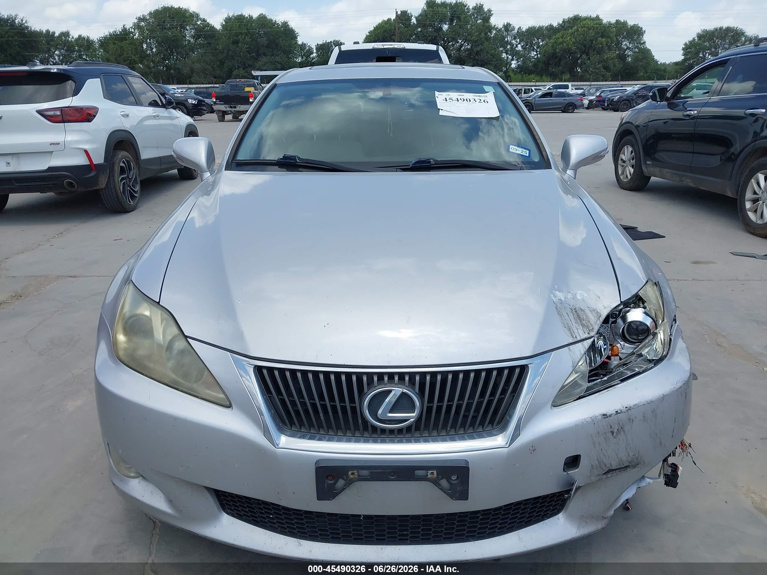2010 Lexus Is 250 Base (a6) Silver vin: JTHBF5C26A5114881
