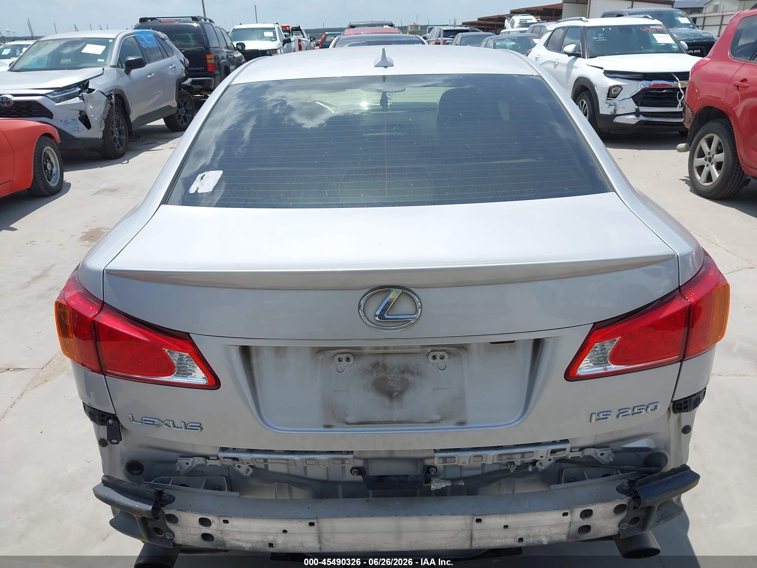 2010 Lexus Is 250 Base (a6) Silver vin: JTHBF5C26A5114881