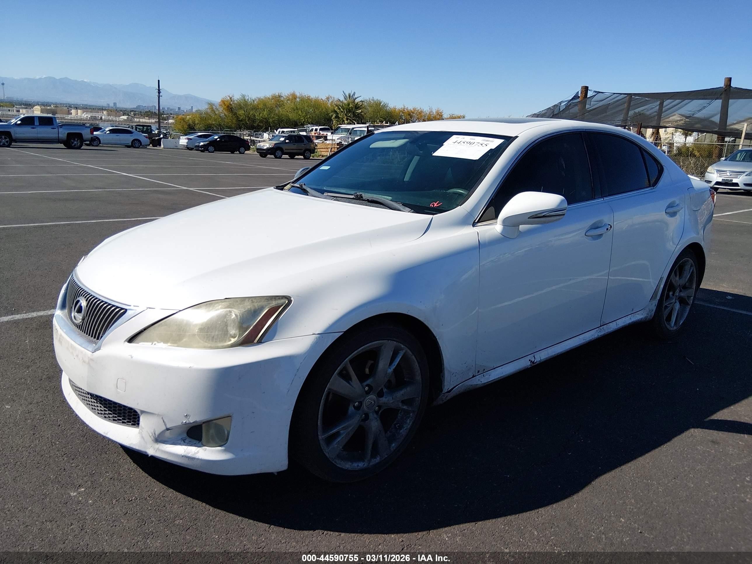 2010 Lexus Is 250   White vin: JTHBF5C26A5120230