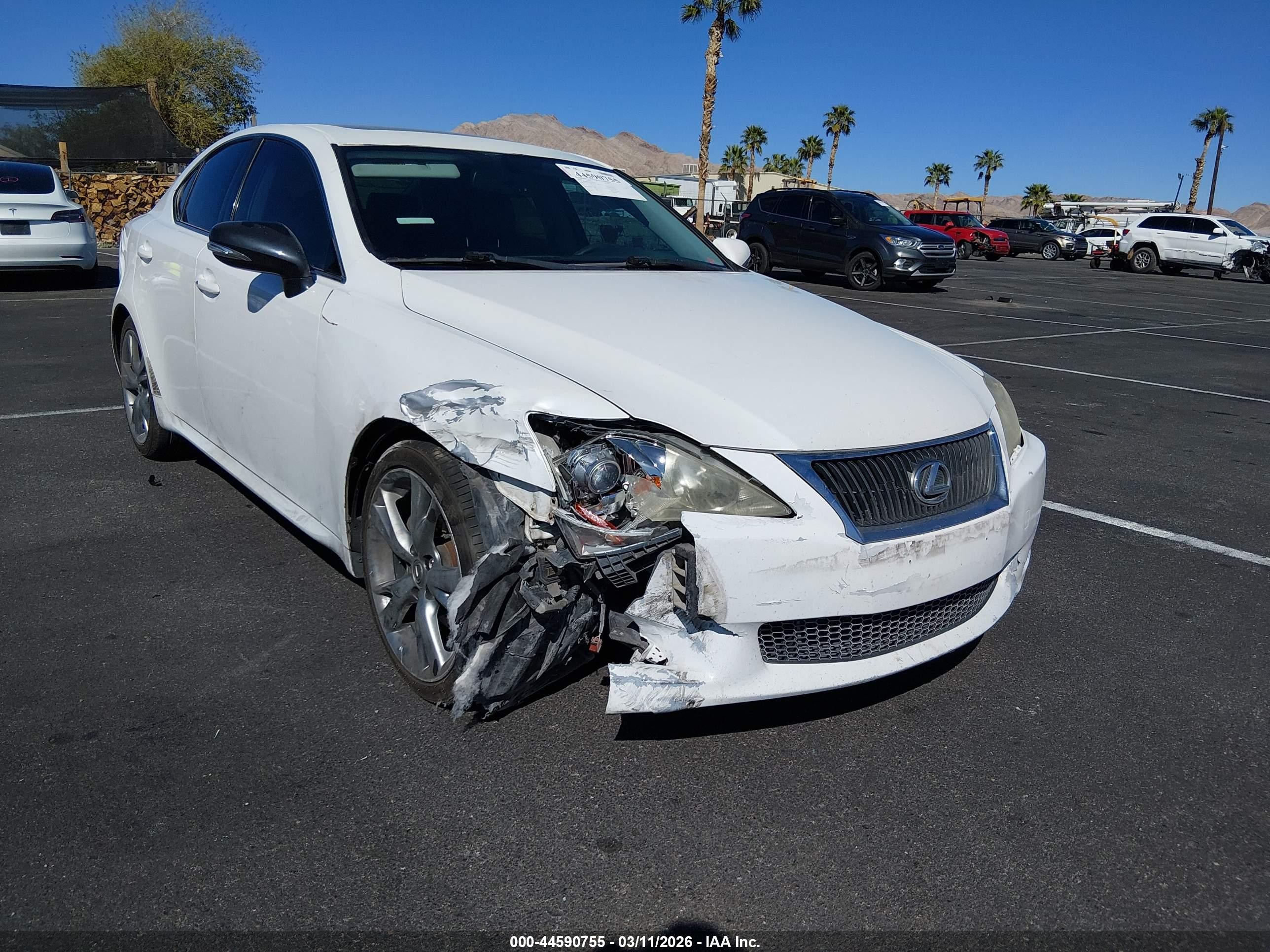 2010 Lexus Is 250   White vin: JTHBF5C26A5120230