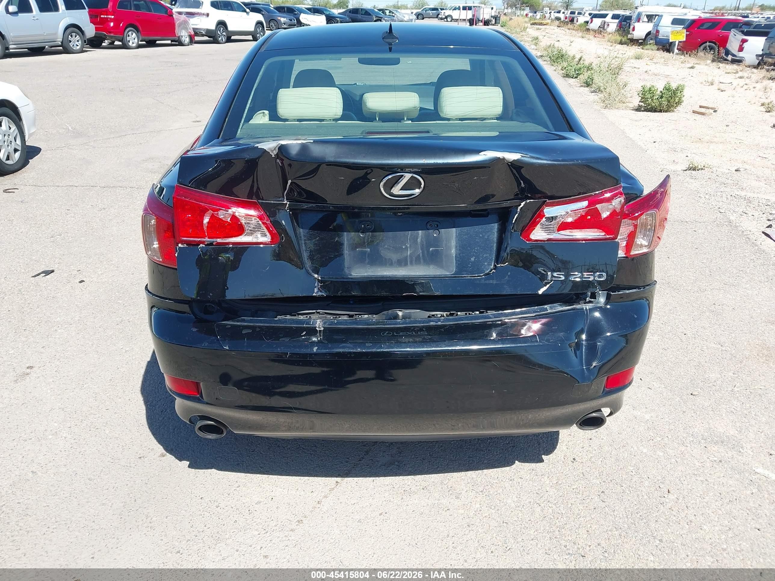 2012 Lexus Is 250   Black vin: JTHBF5C26C5162030