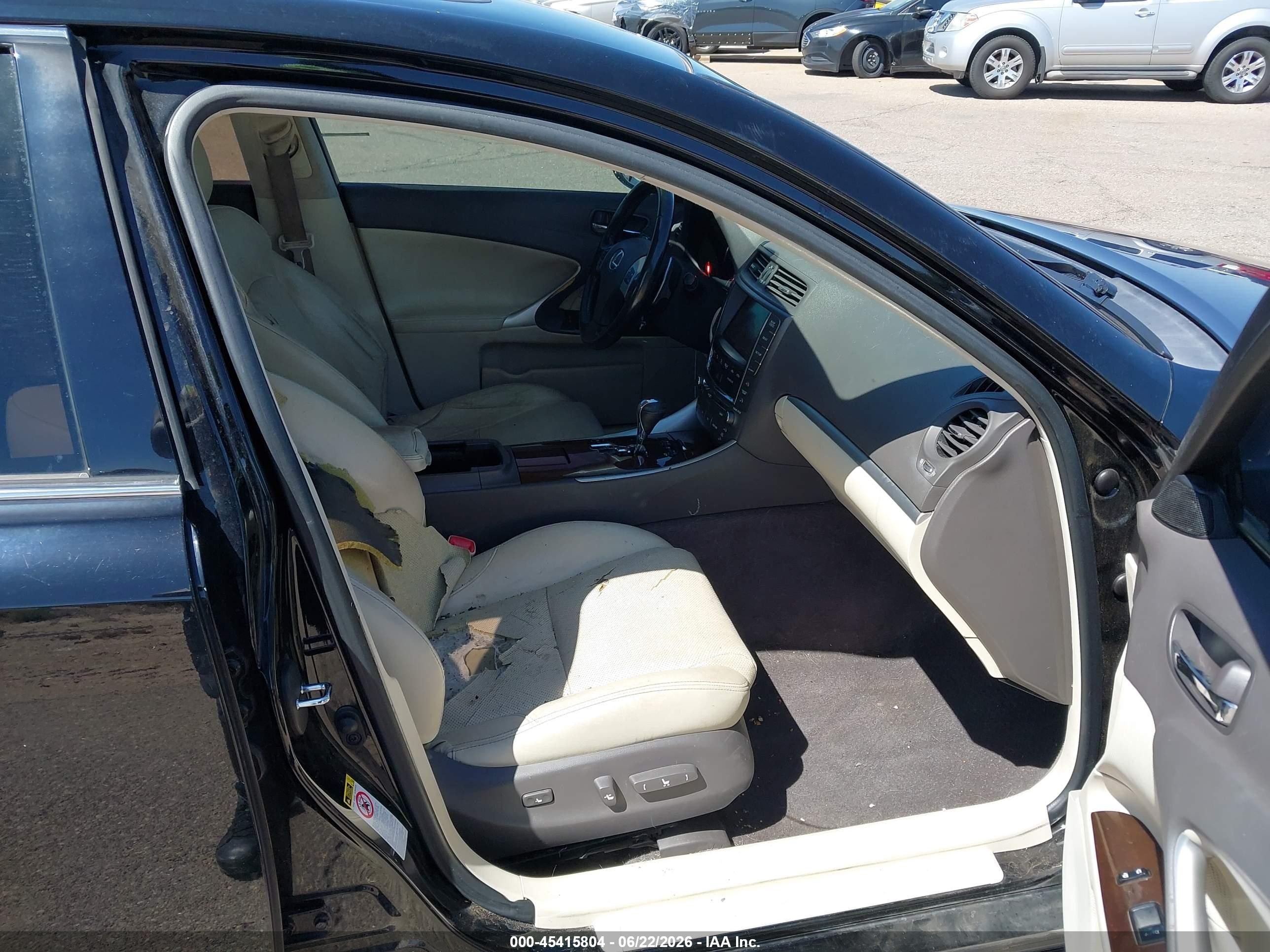 2012 Lexus Is 250   Black vin: JTHBF5C26C5162030