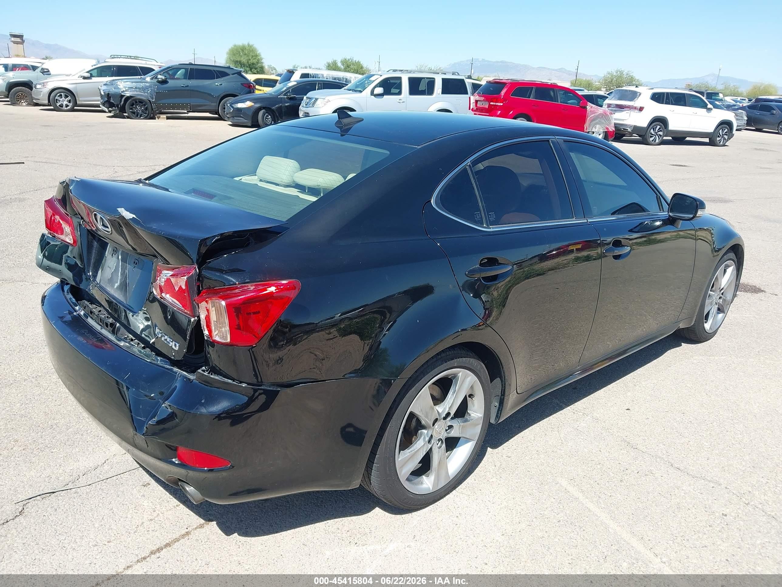 2012 Lexus Is 250   Black vin: JTHBF5C26C5162030