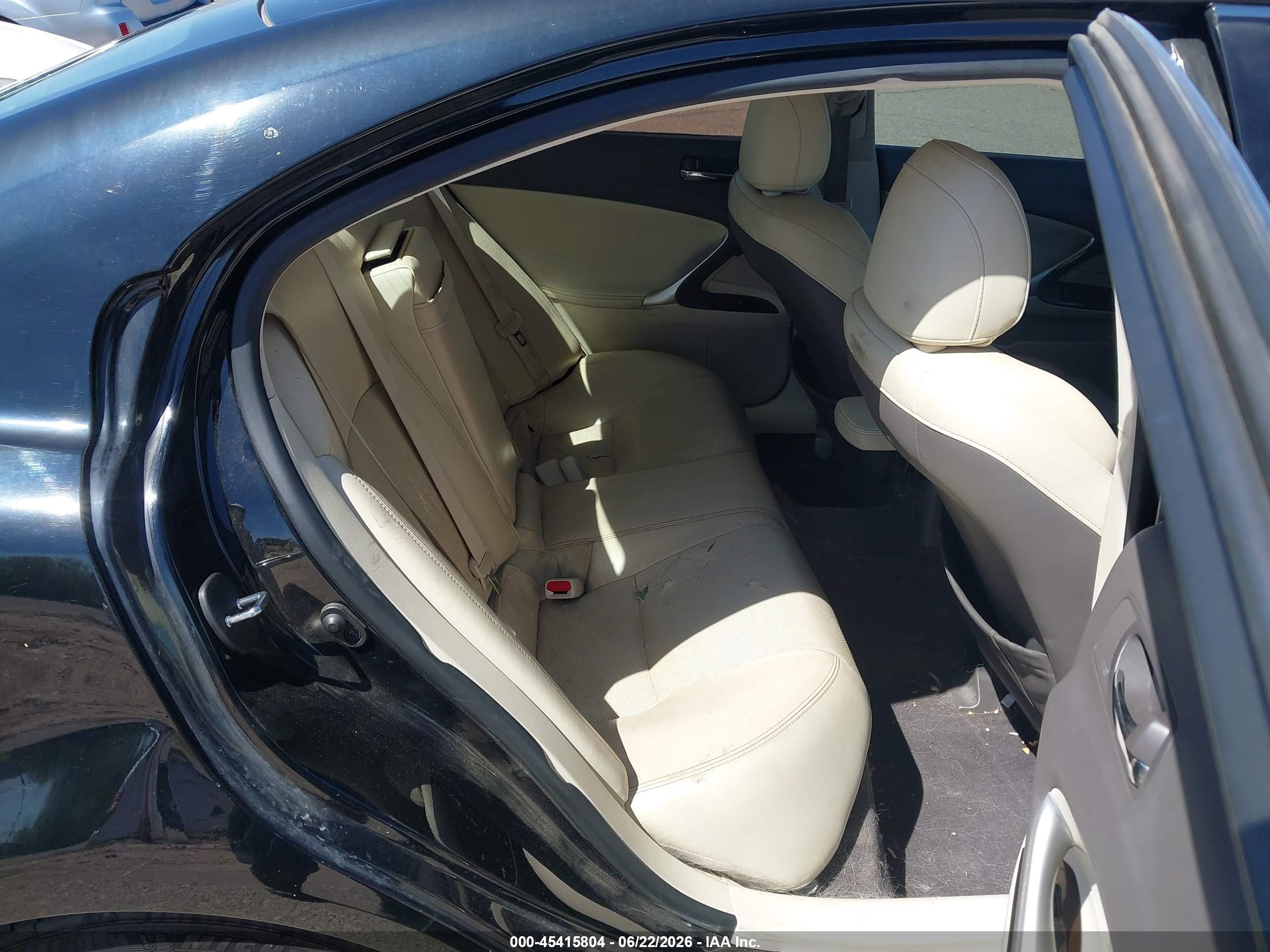 2012 Lexus Is 250   Black vin: JTHBF5C26C5162030