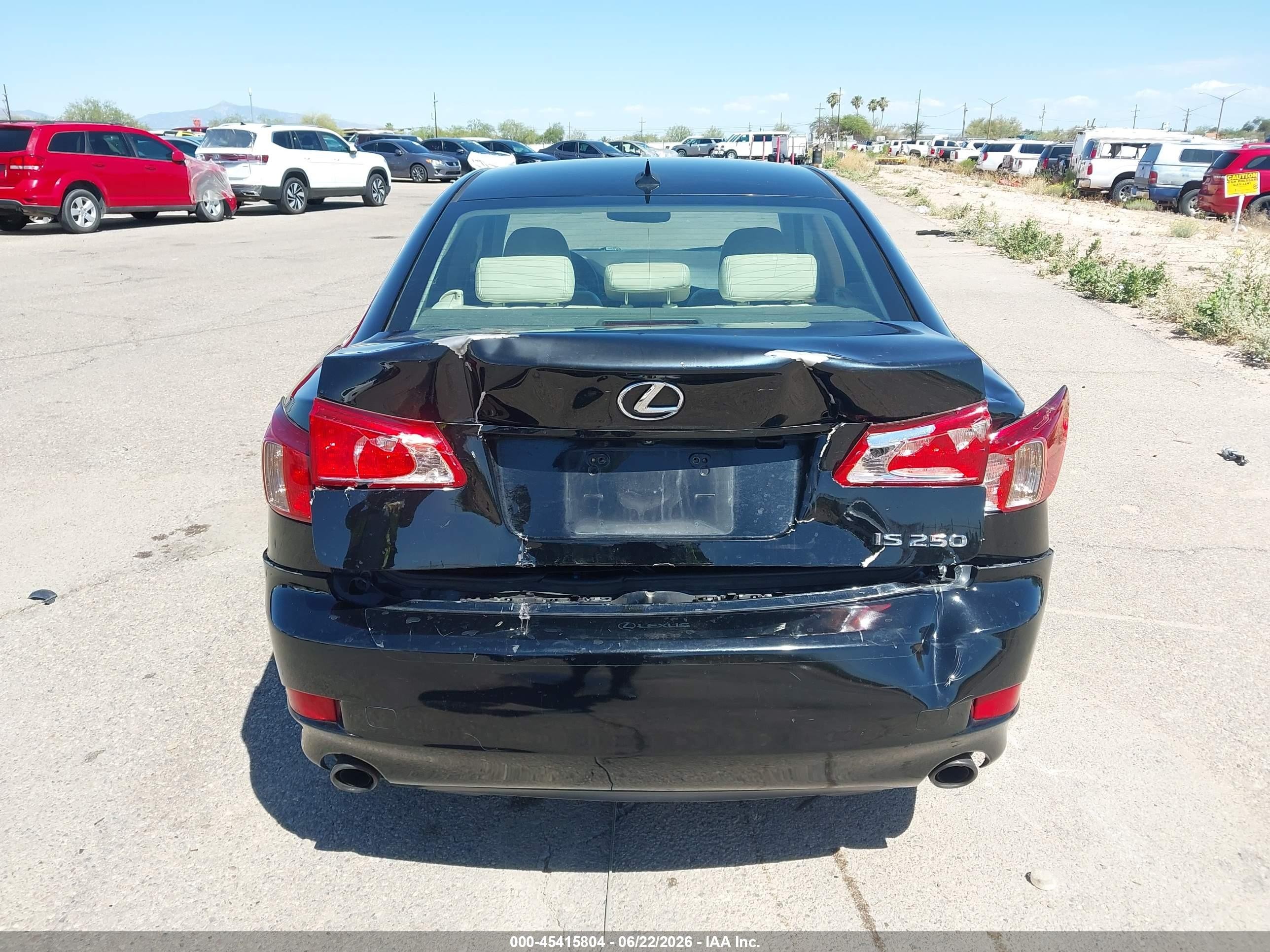 2012 Lexus Is 250   Black vin: JTHBF5C26C5162030