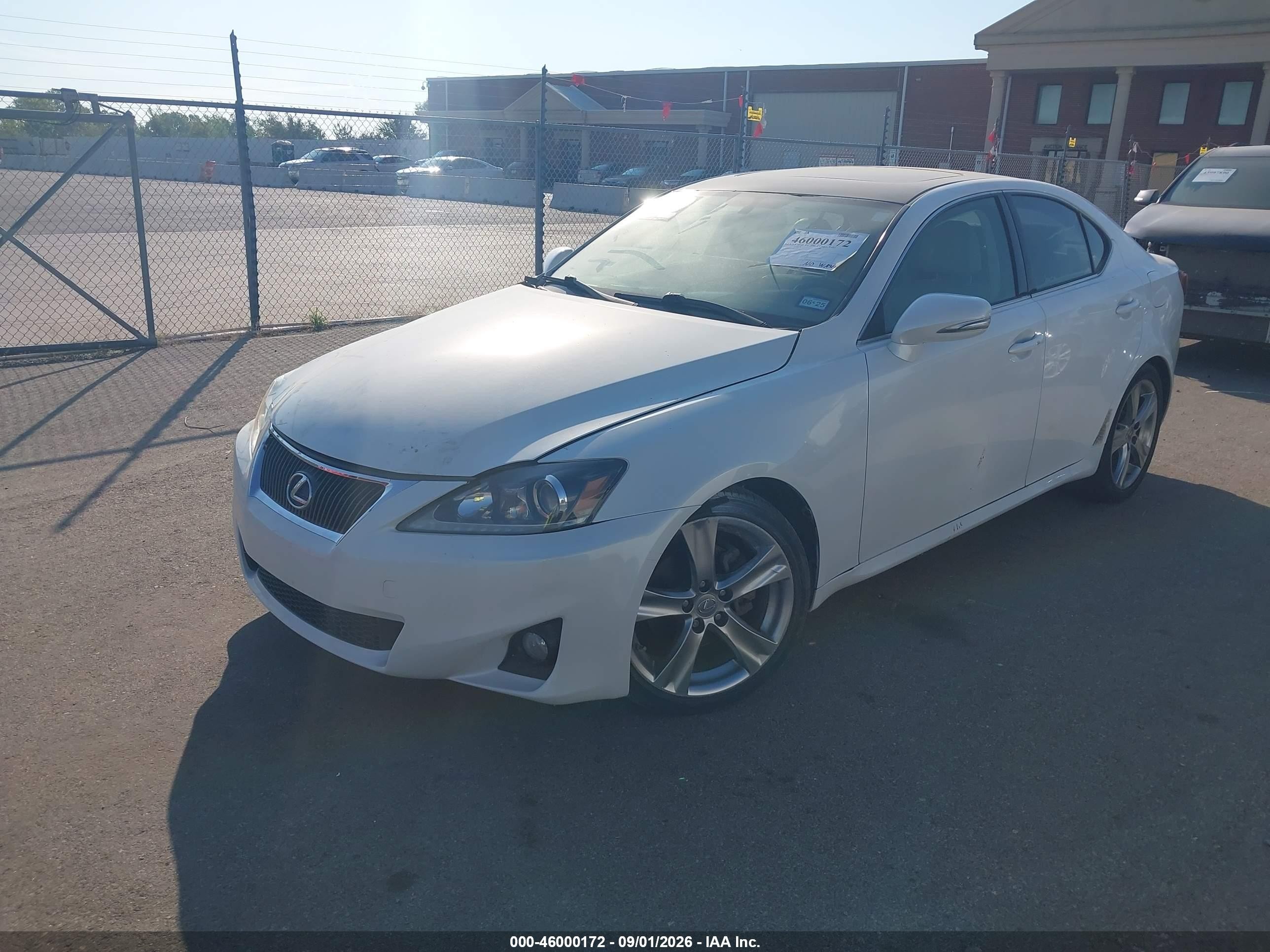 2012 Lexus Is 250 White vin: JTHBF5C26C5172766
