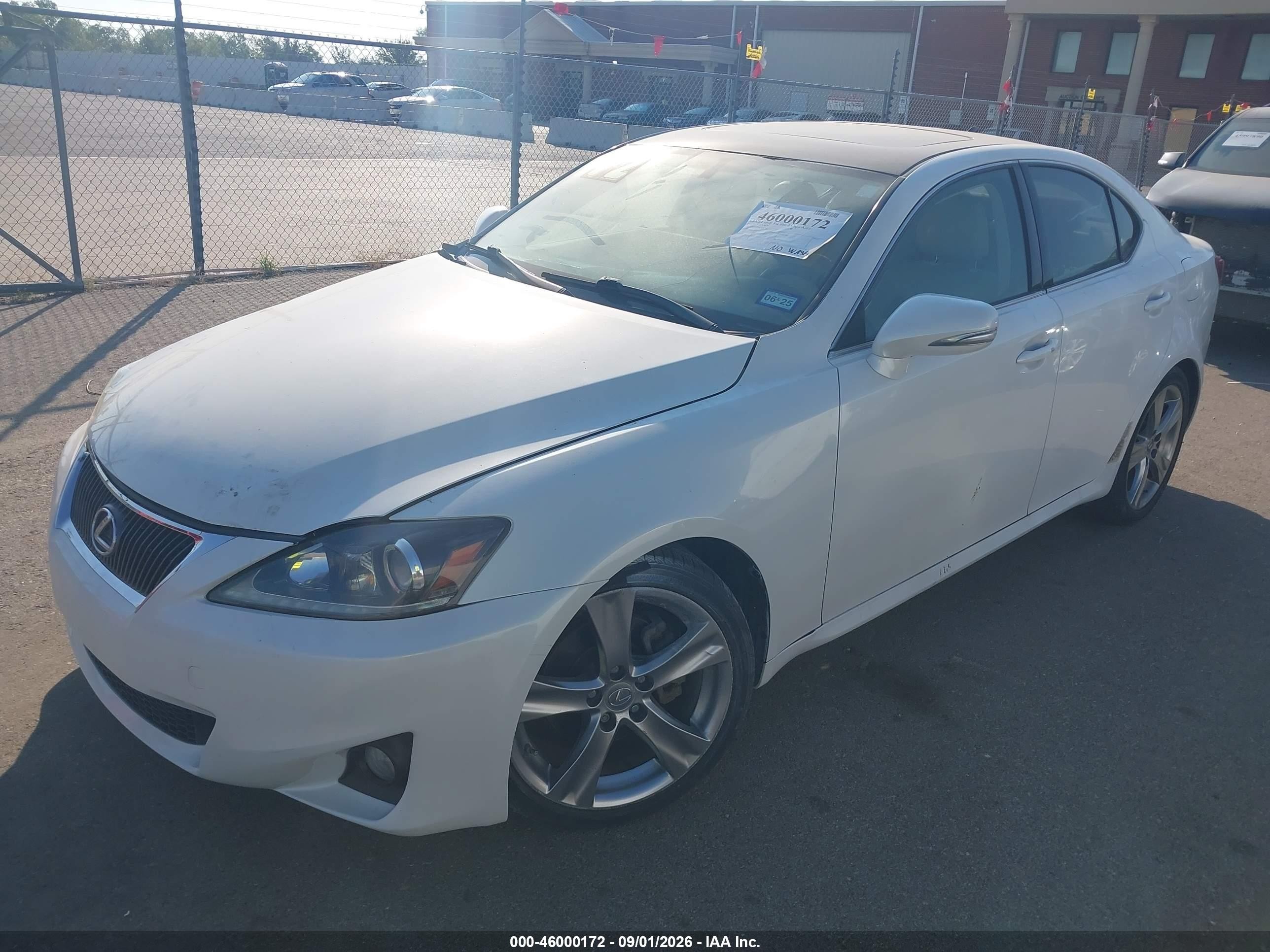 2012 Lexus Is 250 White vin: JTHBF5C26C5172766