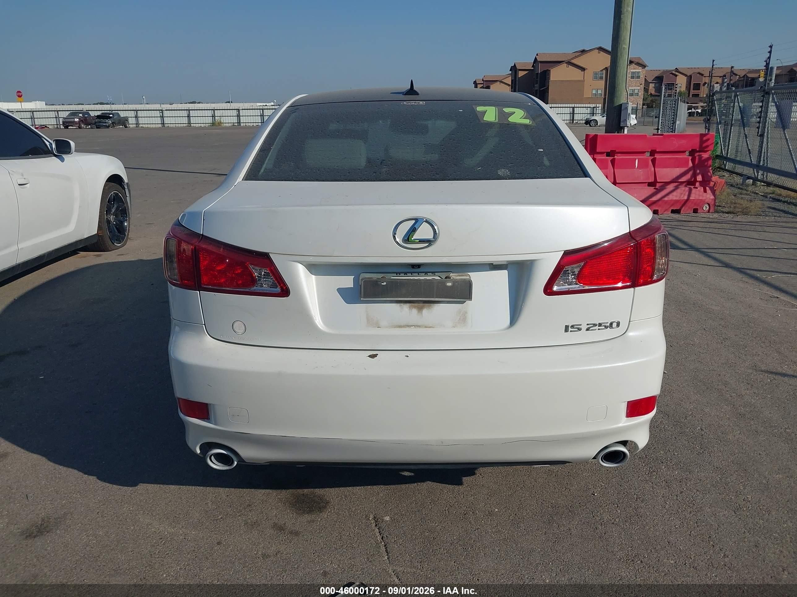2012 Lexus Is 250 White vin: JTHBF5C26C5172766