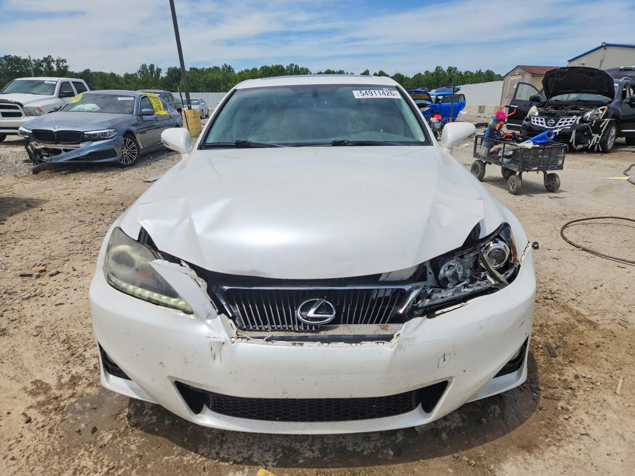 2012 Lexus Is 250 White vin: JTHBF5C26C5176378