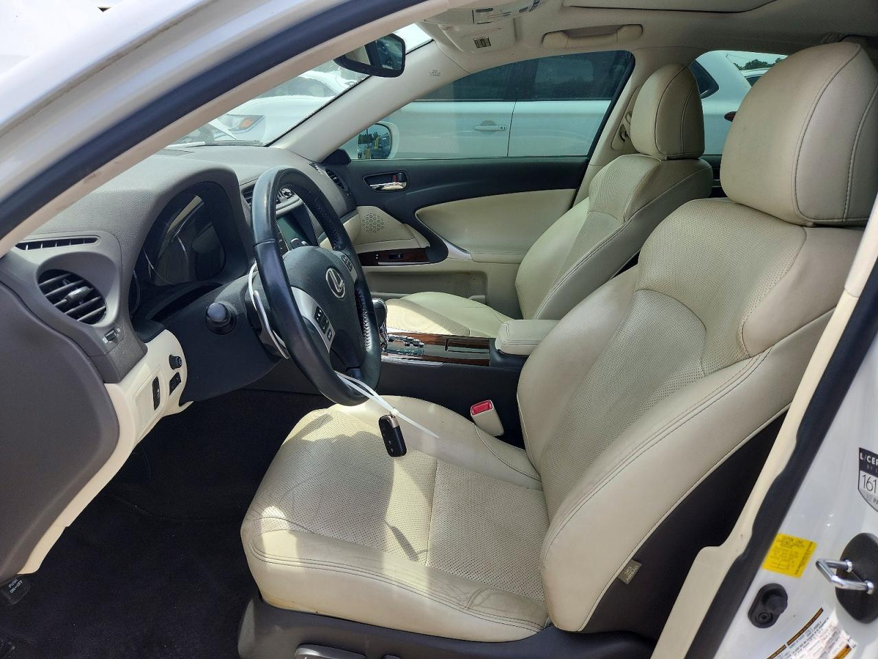 2012 Lexus Is 250 White vin: JTHBF5C26C5176378