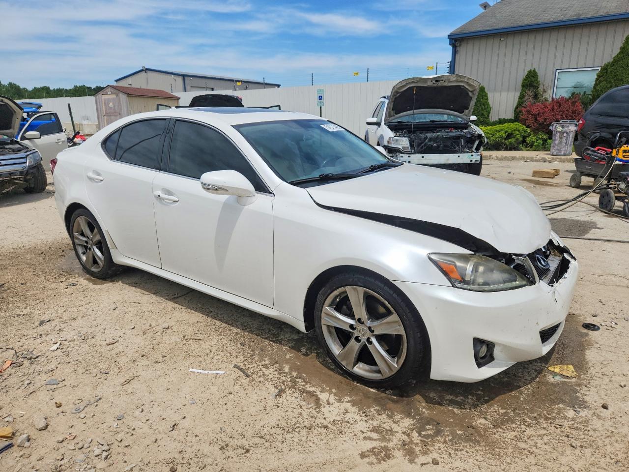 2012 Lexus Is 250 White vin: JTHBF5C26C5176378
