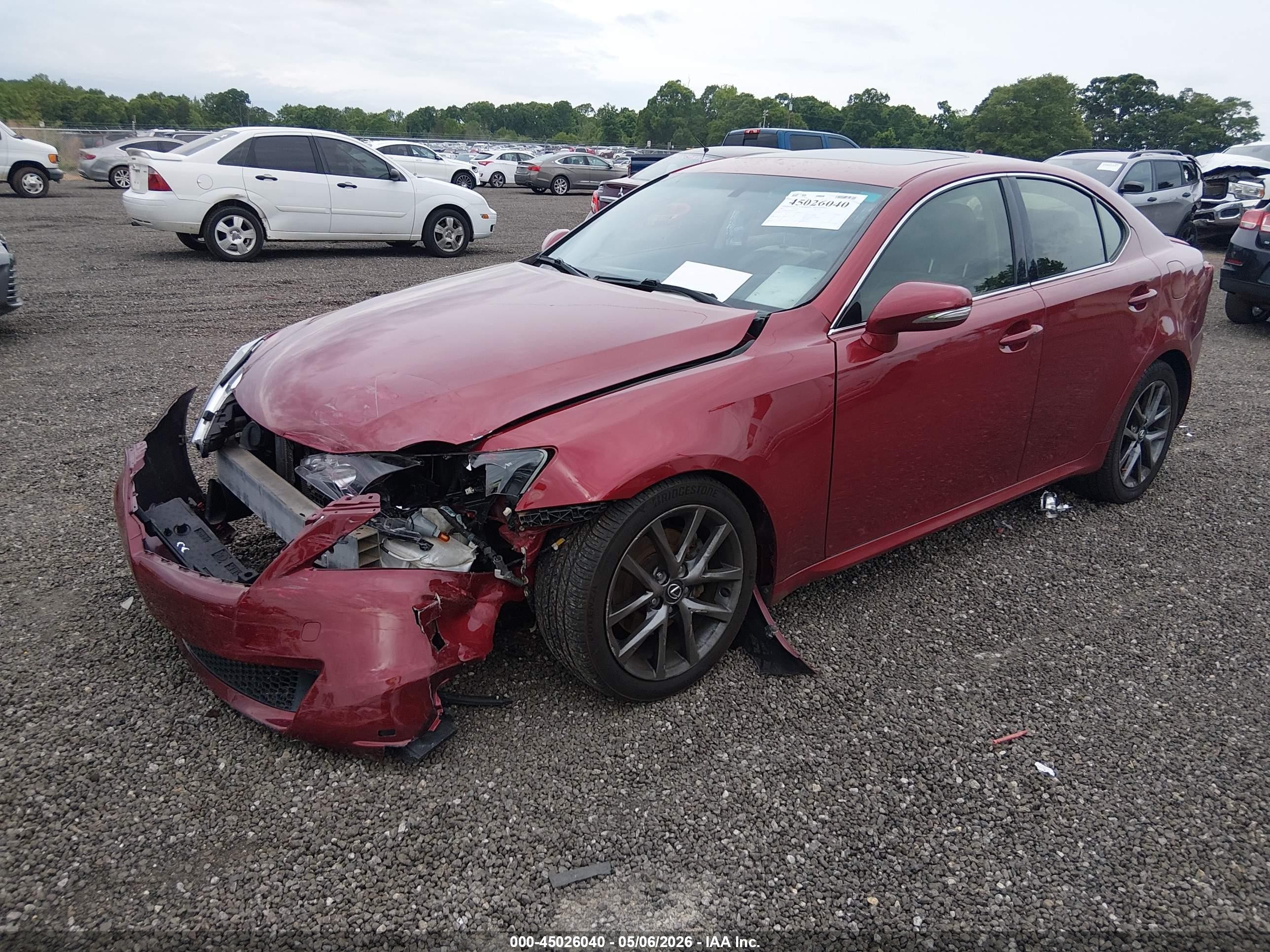 2013 Lexus Is 250 Red vin: JTHBF5C26D5187785