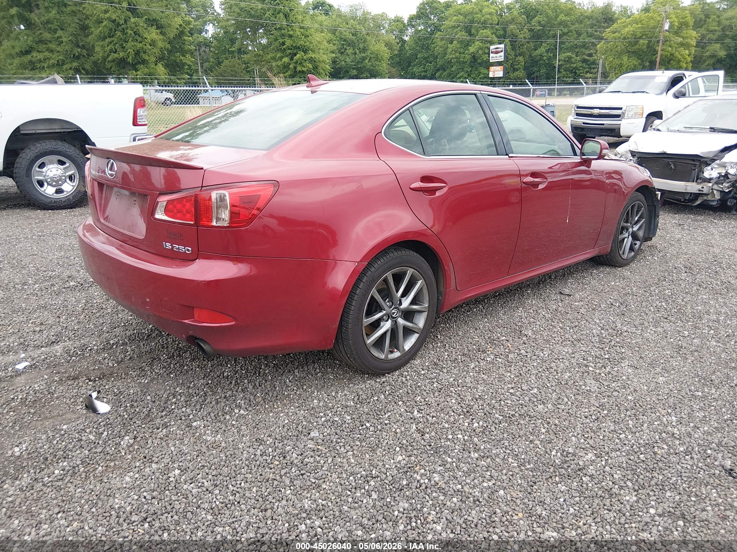 2013 Lexus Is 250 Red vin: JTHBF5C26D5187785