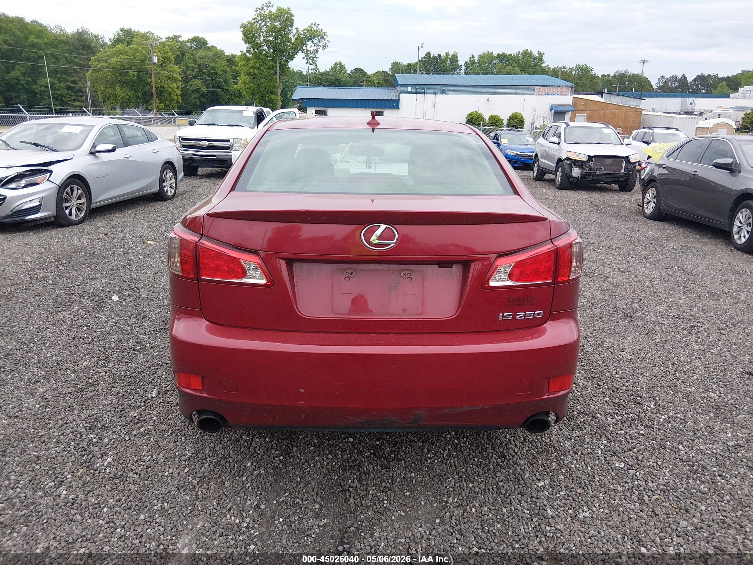 2013 Lexus Is 250 Red vin: JTHBF5C26D5187785