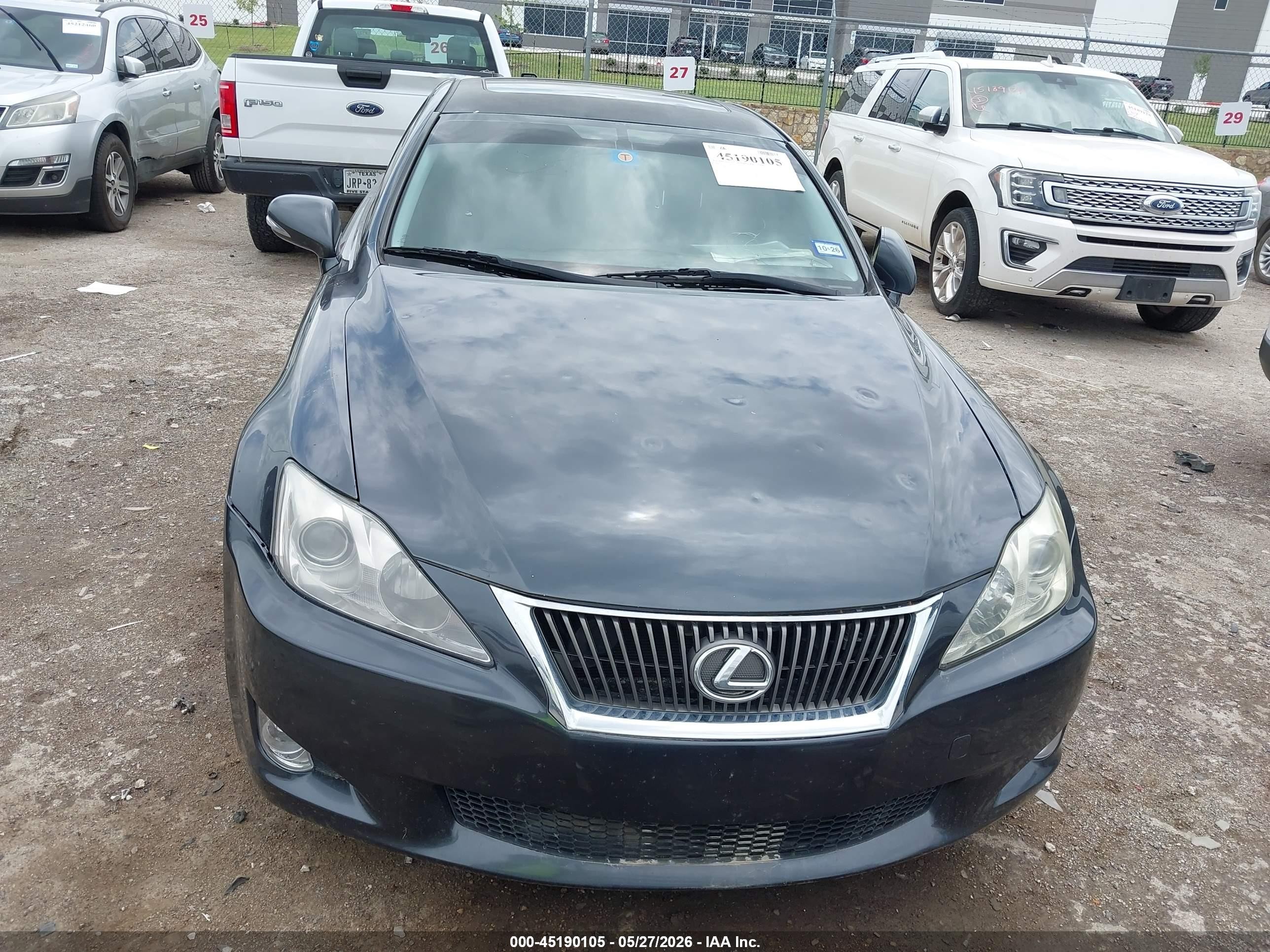 2010 Lexus Is 250   Серый vin: JTHBF5C27A5124593