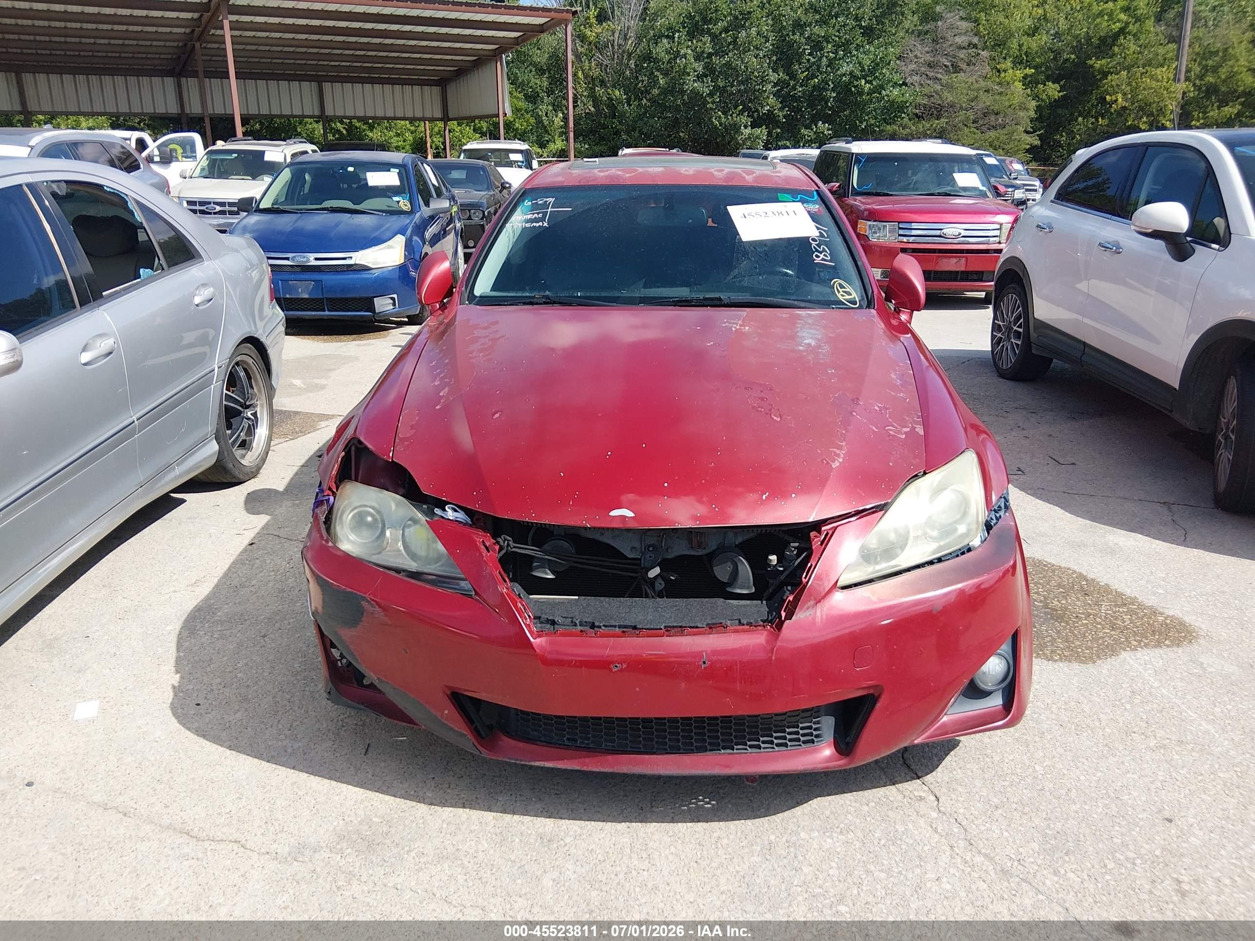 2012 Lexus Is 250   Red vin: JTHBF5C27C5183937