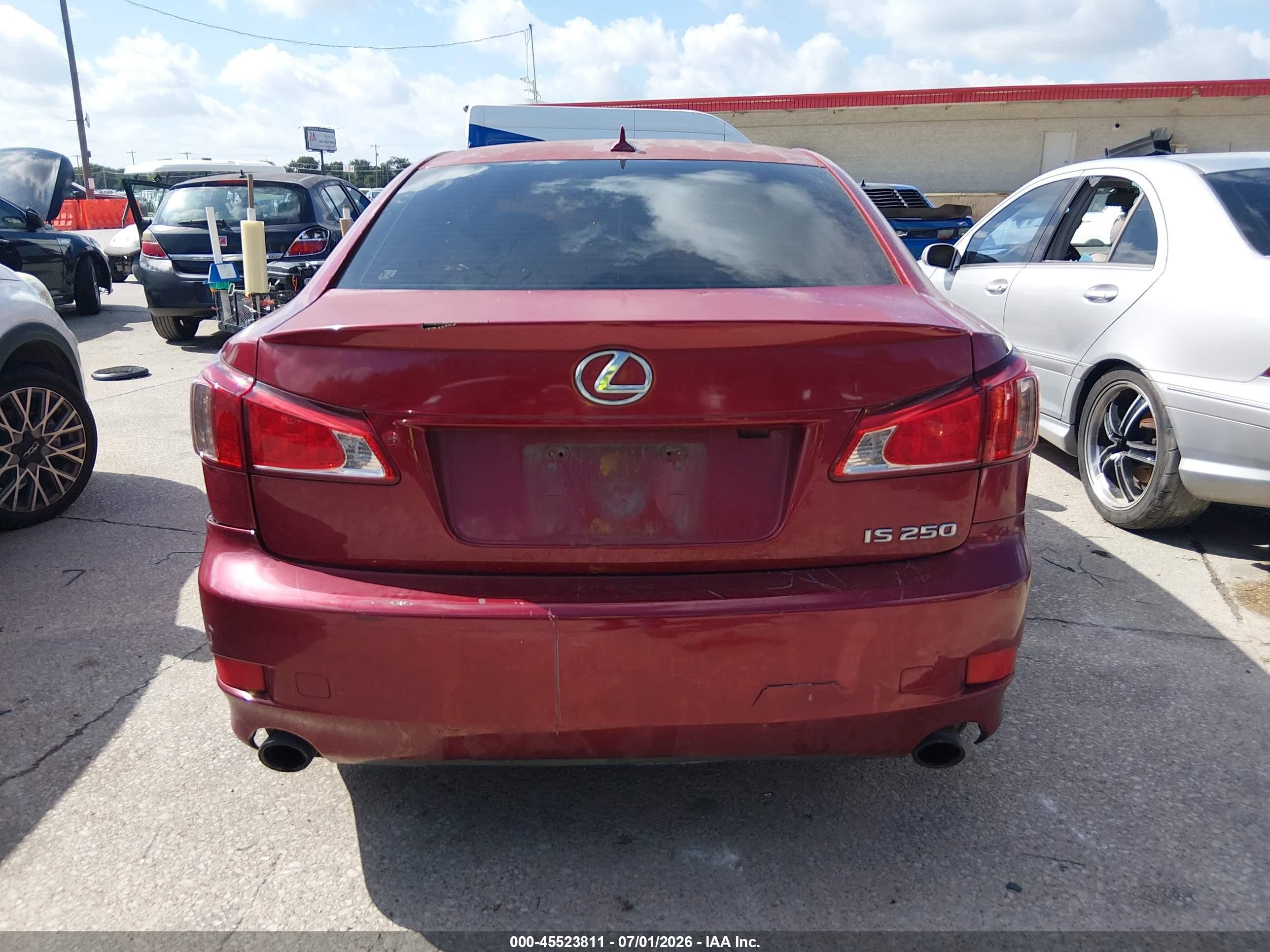 2012 Lexus Is 250   Red vin: JTHBF5C27C5183937