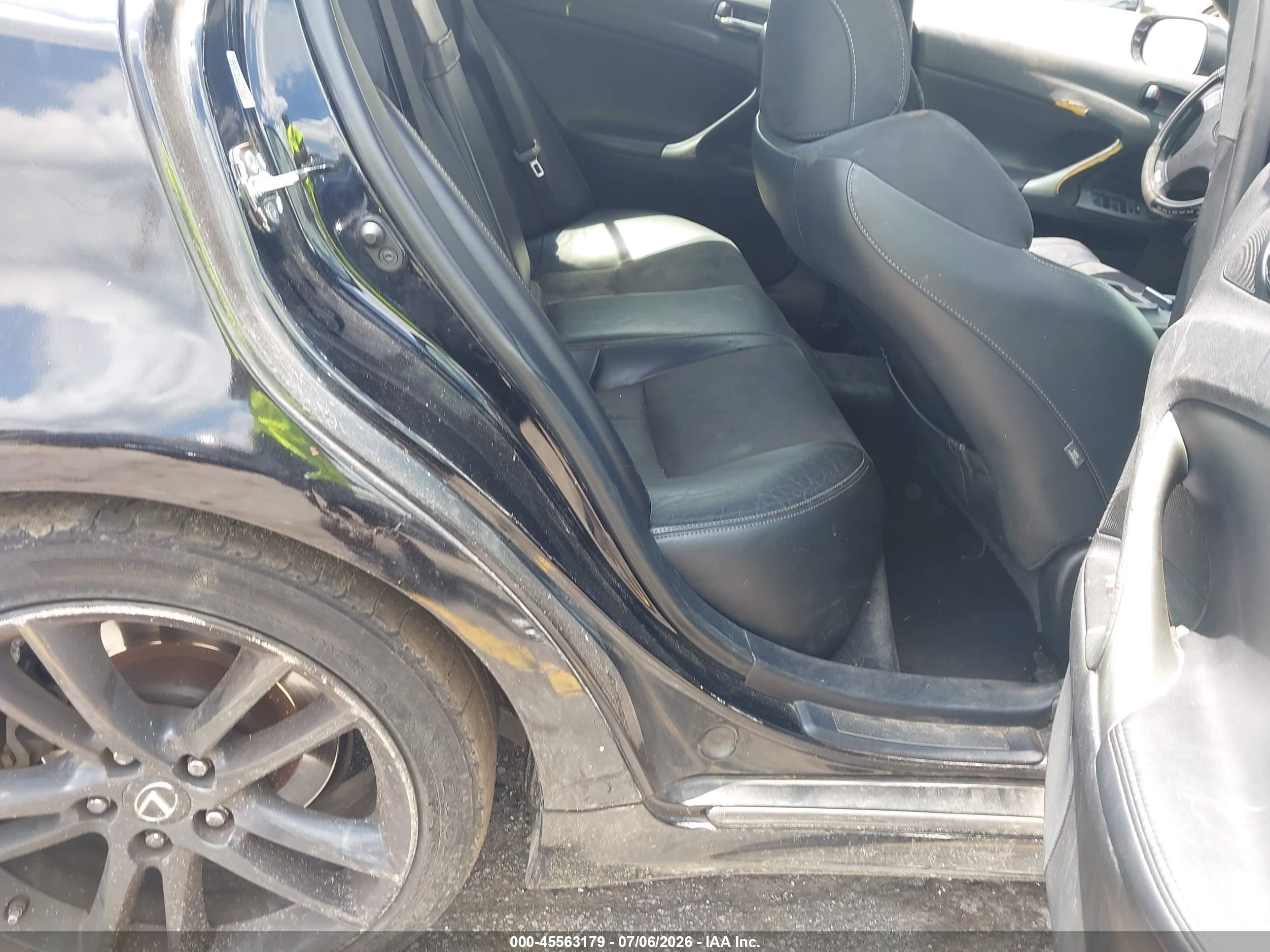 2013 Lexus Is 250 Black vin: JTHBF5C27D5185270