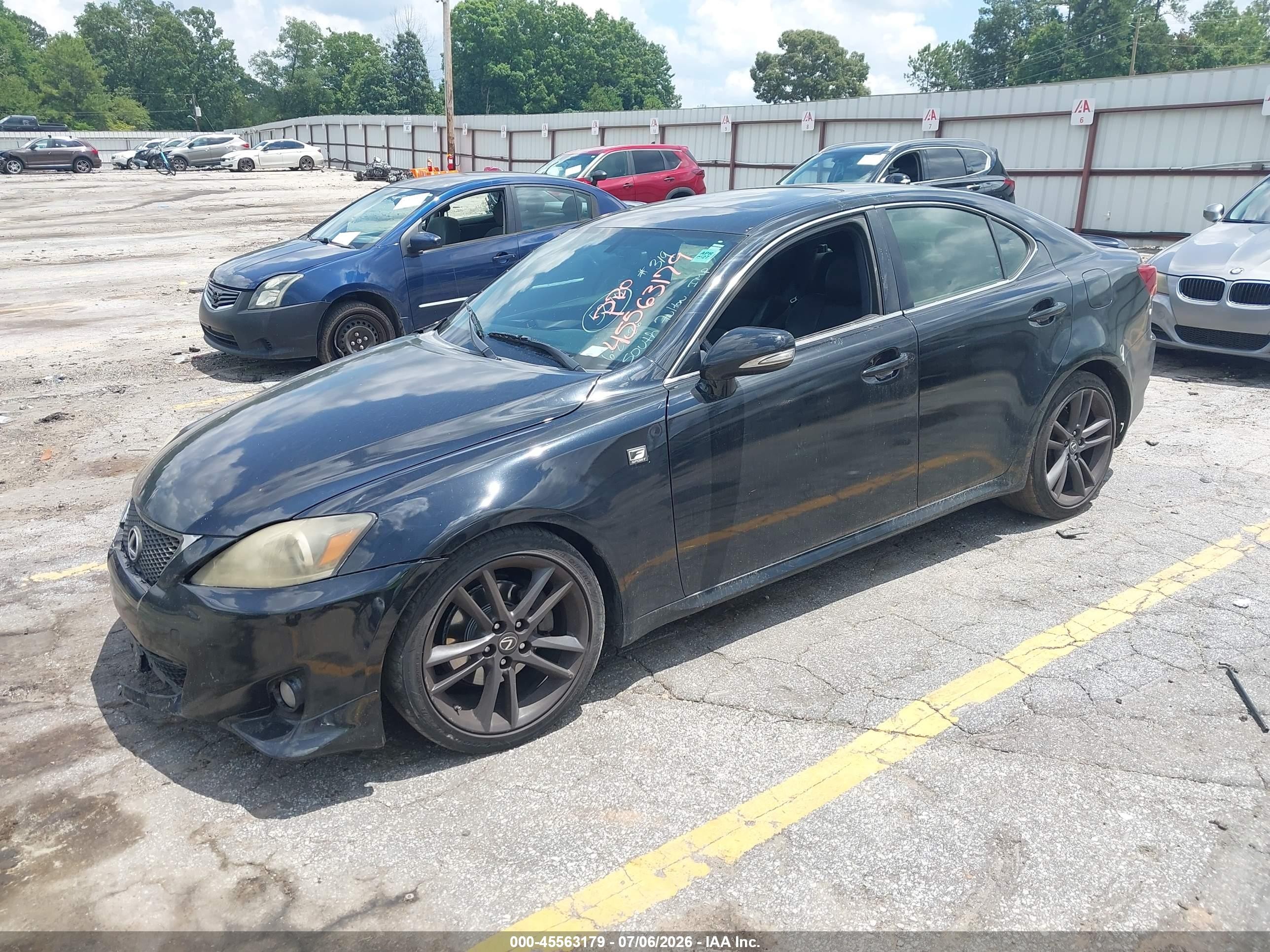 2013 Lexus Is 250 Black vin: JTHBF5C27D5185270