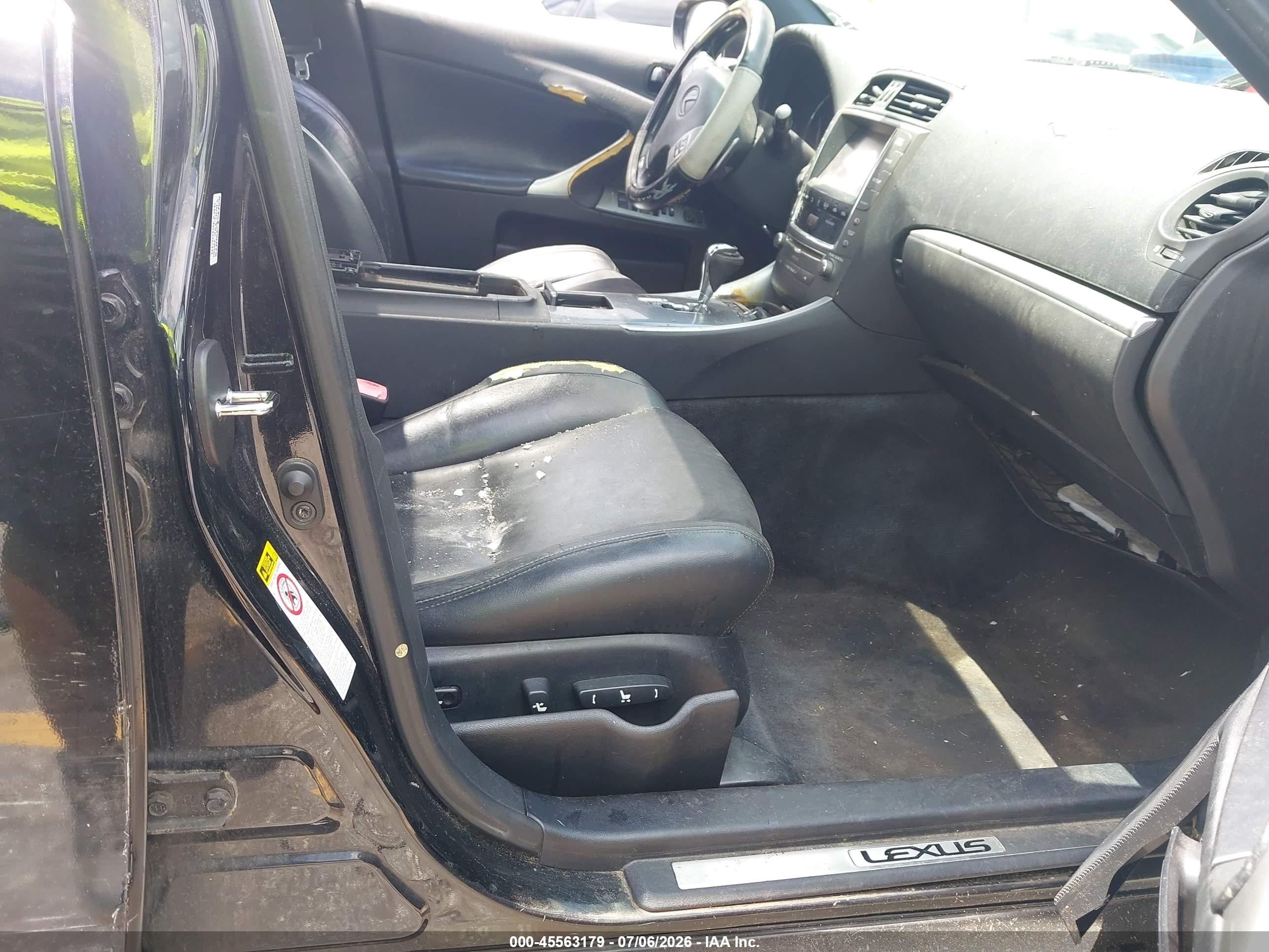 2013 Lexus Is 250 Black vin: JTHBF5C27D5185270