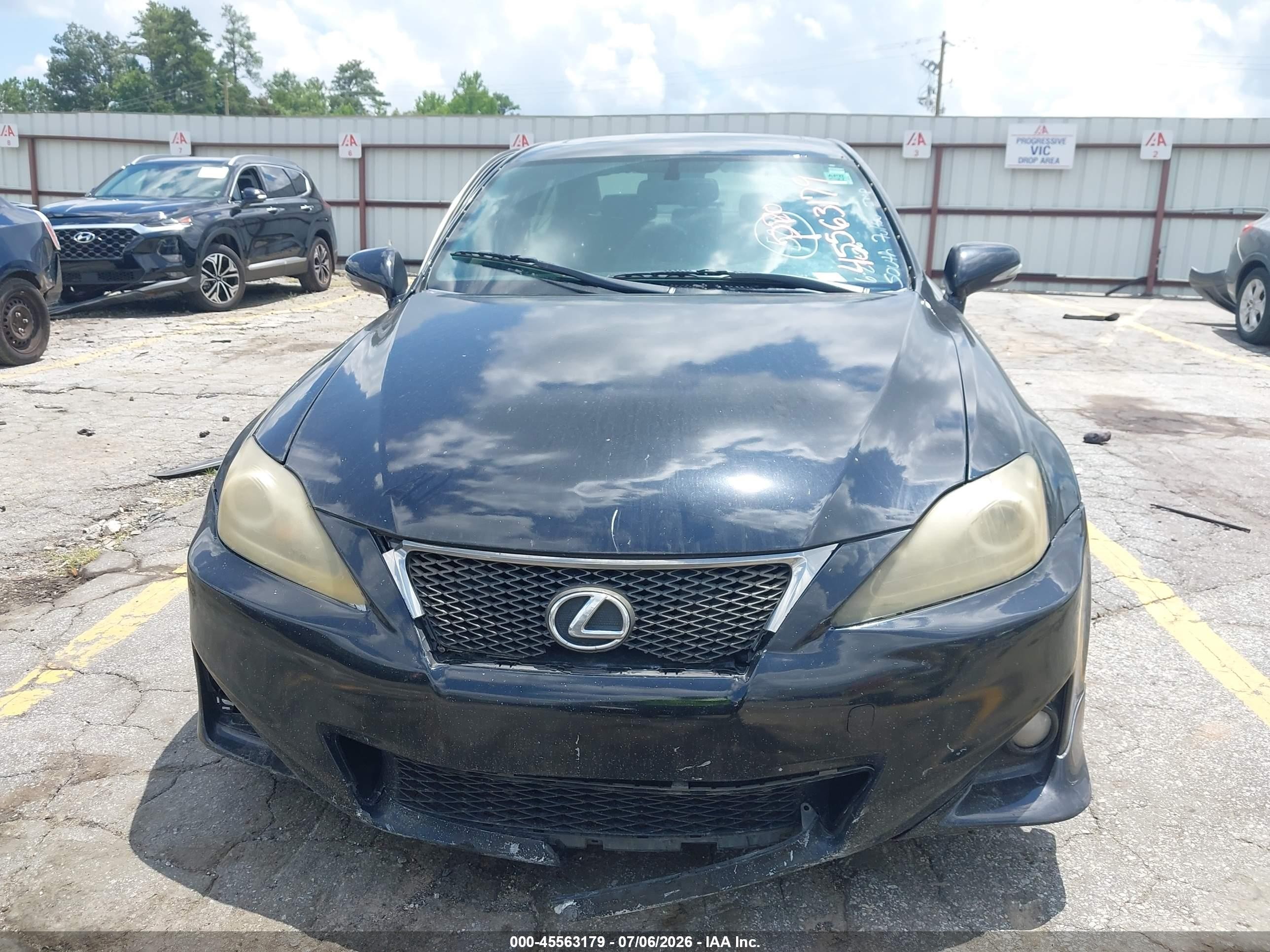 2013 Lexus Is 250 Black vin: JTHBF5C27D5185270