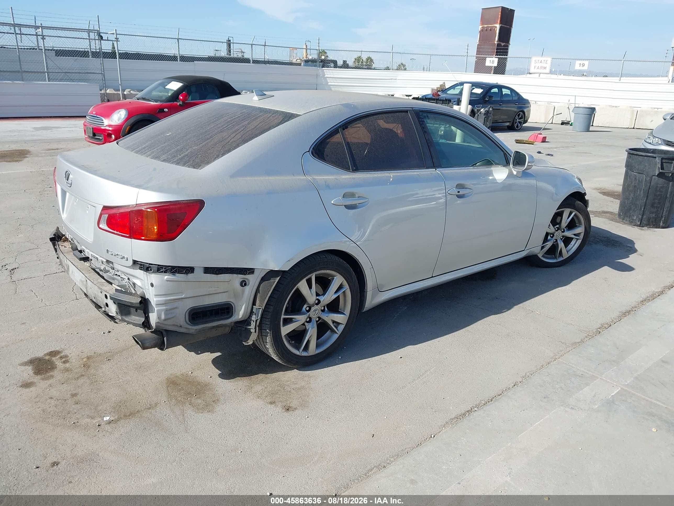 2010 Lexus Is 250   Silver vin: JTHBF5C28A2098345