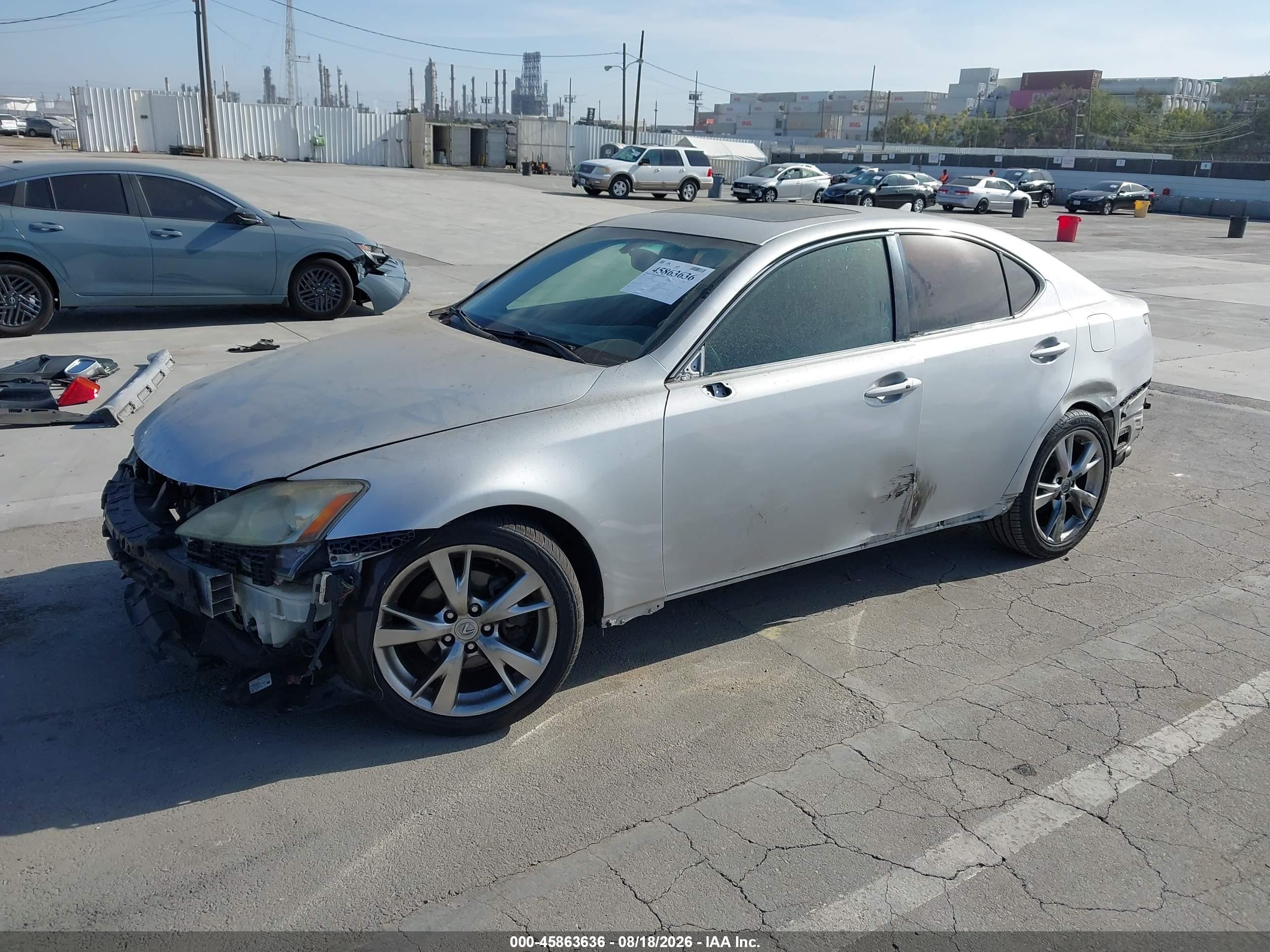 2010 Lexus Is 250   Silver vin: JTHBF5C28A2098345