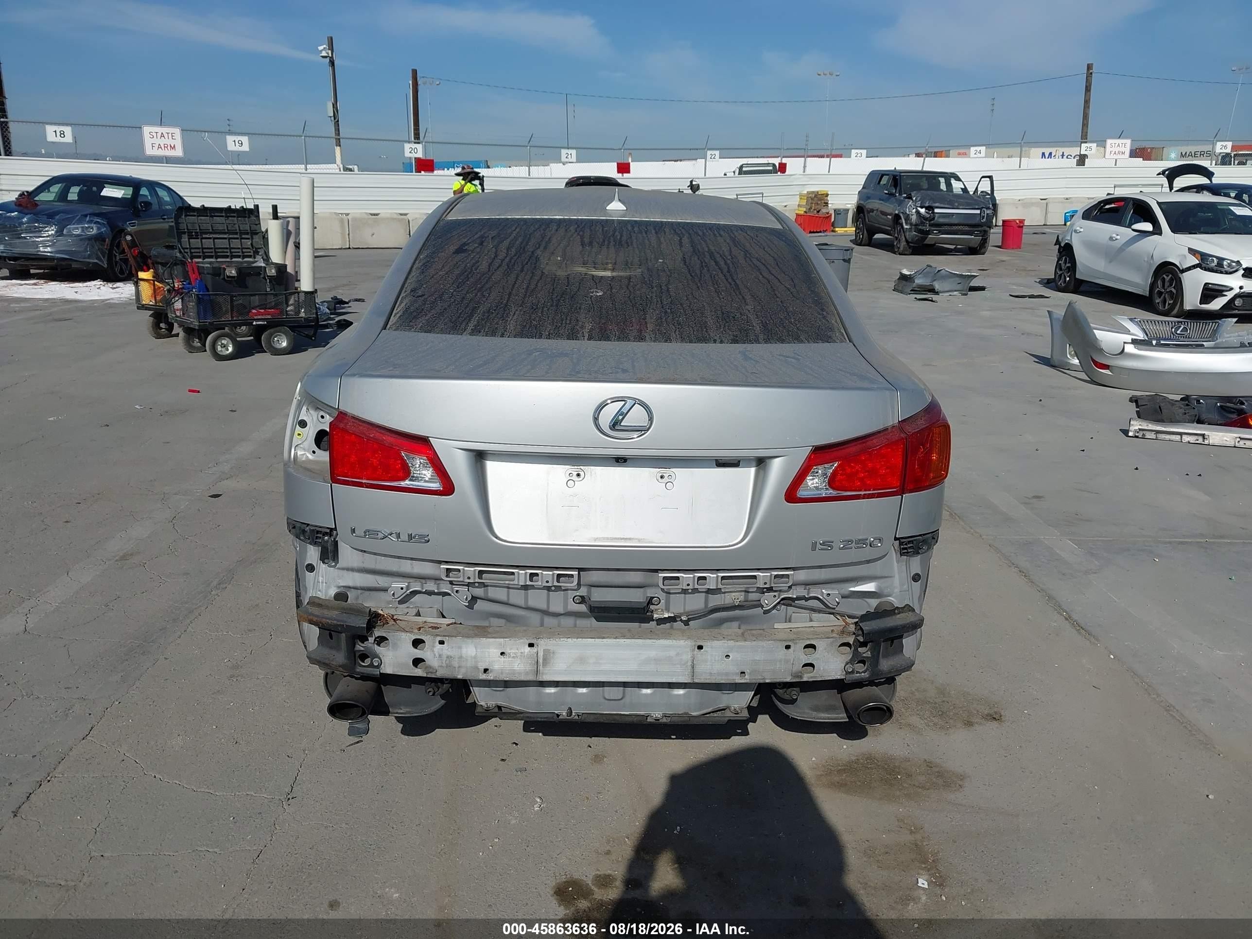 2010 Lexus Is 250   Silver vin: JTHBF5C28A2098345