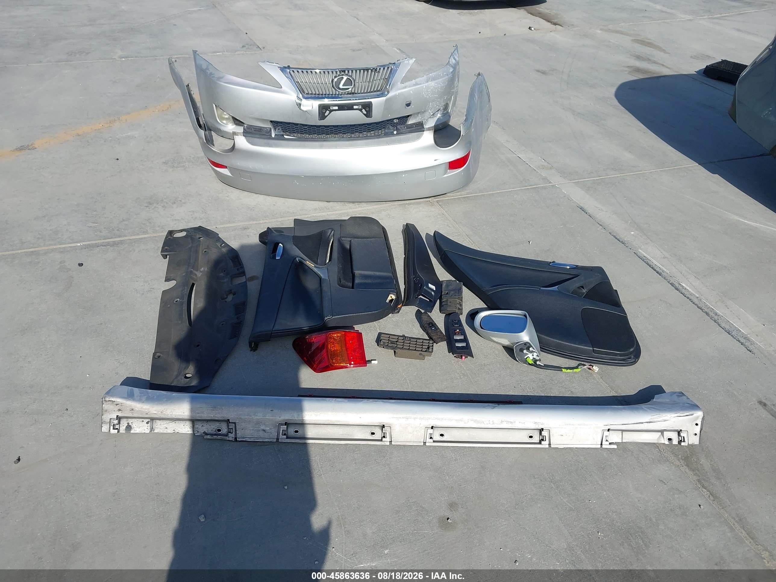 2010 Lexus Is 250   Silver vin: JTHBF5C28A2098345