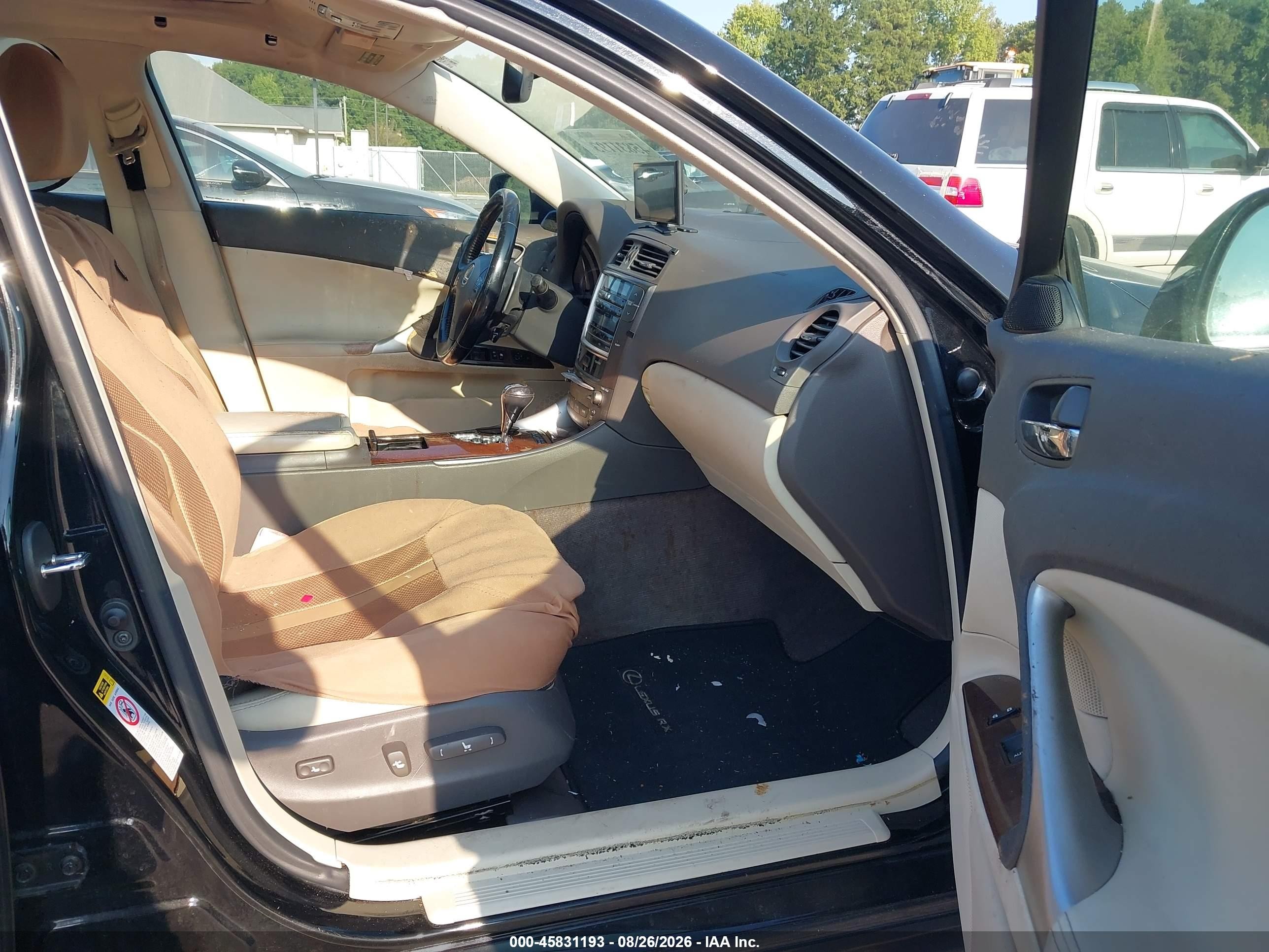 2010 Lexus Is 250 Черный vin: JTHBF5C28A5122707