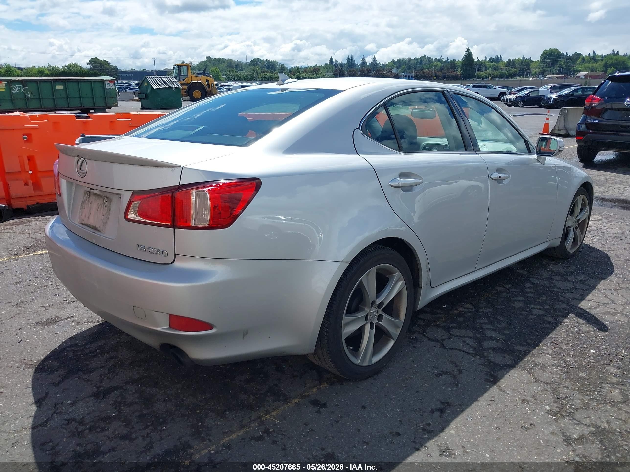 2011 Lexus Is 250   Silver vin: JTHBF5C28B5130825
