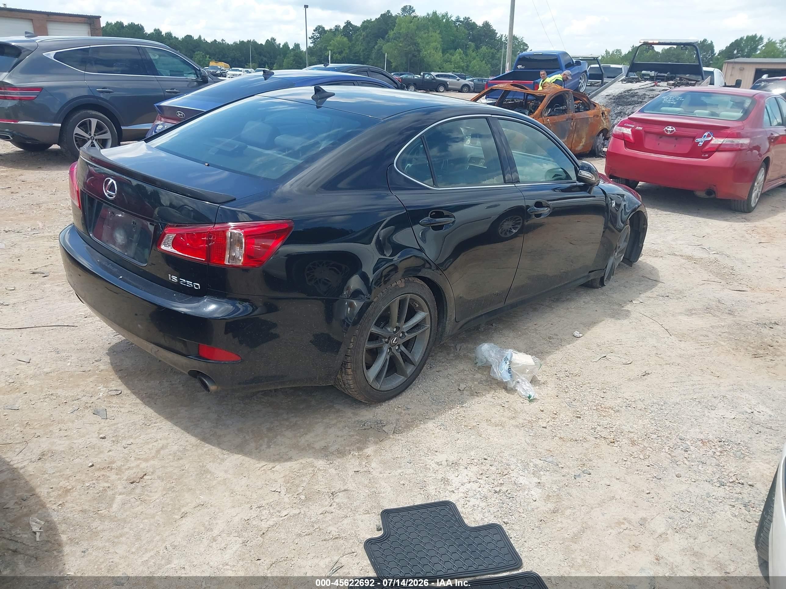 2011 Lexus Is 250   Black vin: JTHBF5C28B5139475