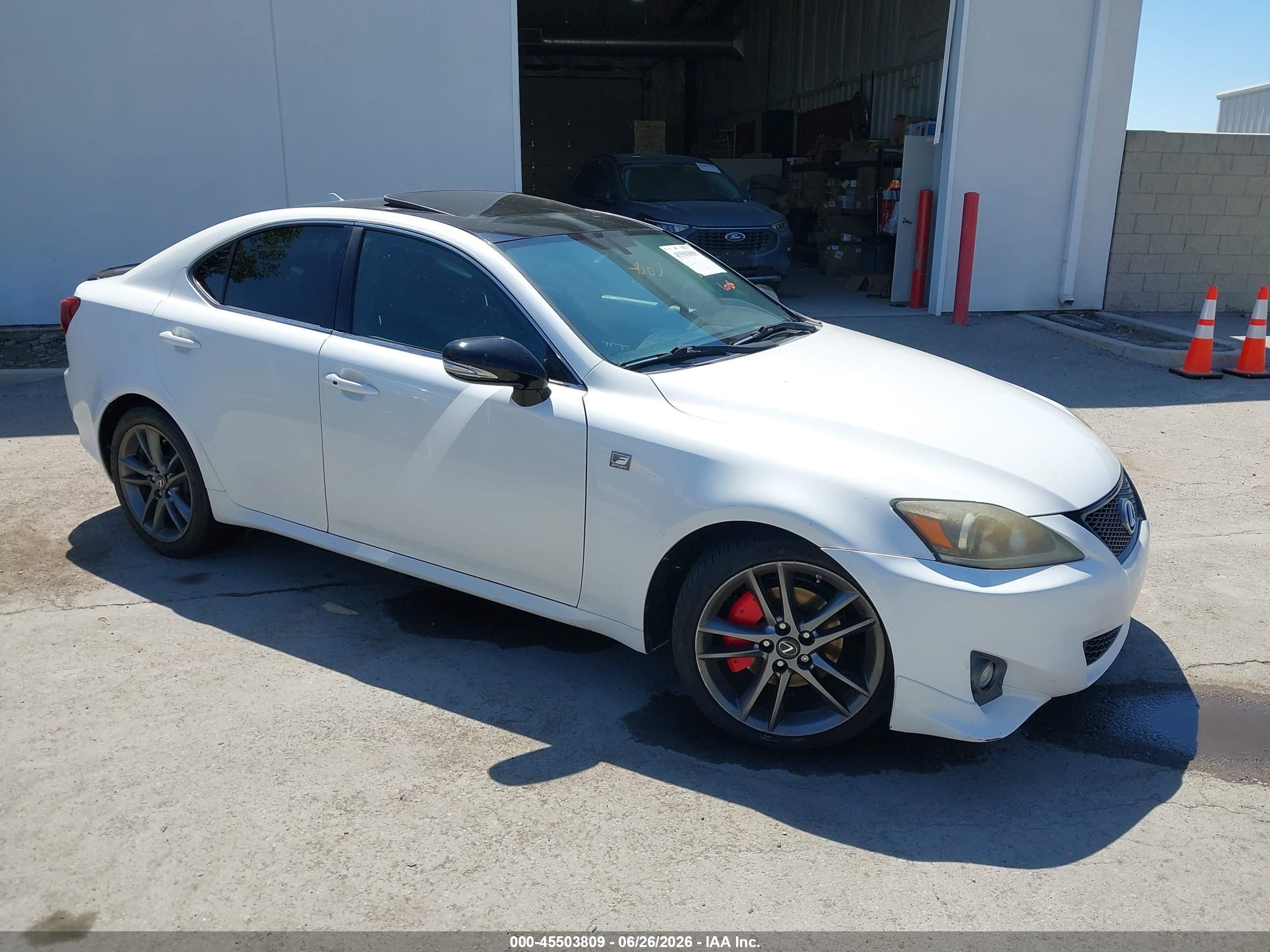 2012 Lexus Is 250   White vin: JTHBF5C28C5157007