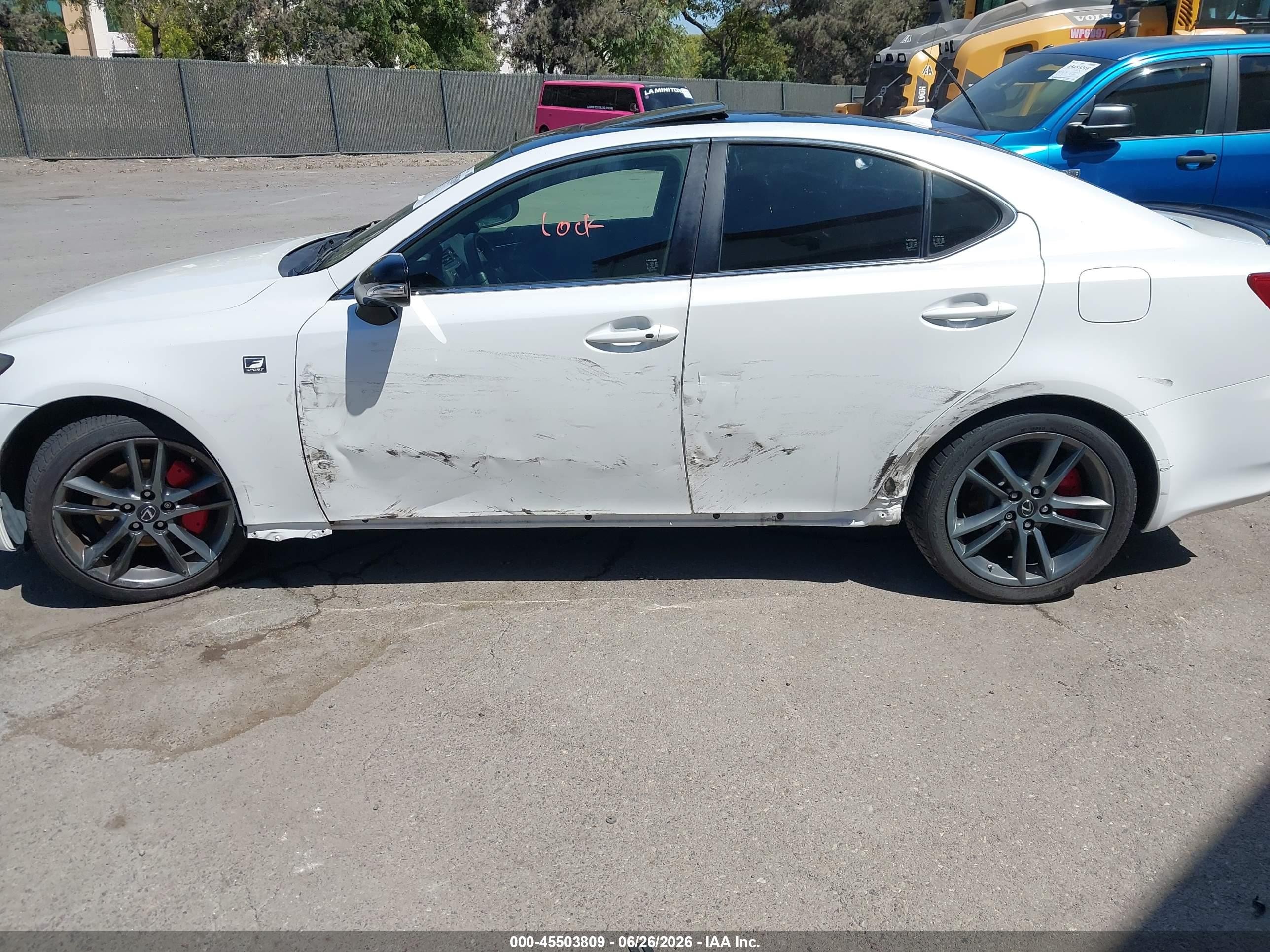 2012 Lexus Is 250   White vin: JTHBF5C28C5157007
