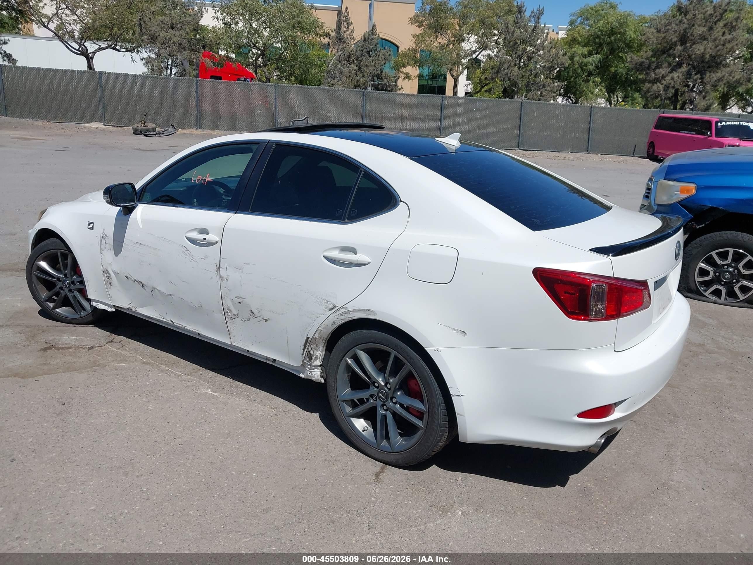 2012 Lexus Is 250   White vin: JTHBF5C28C5157007