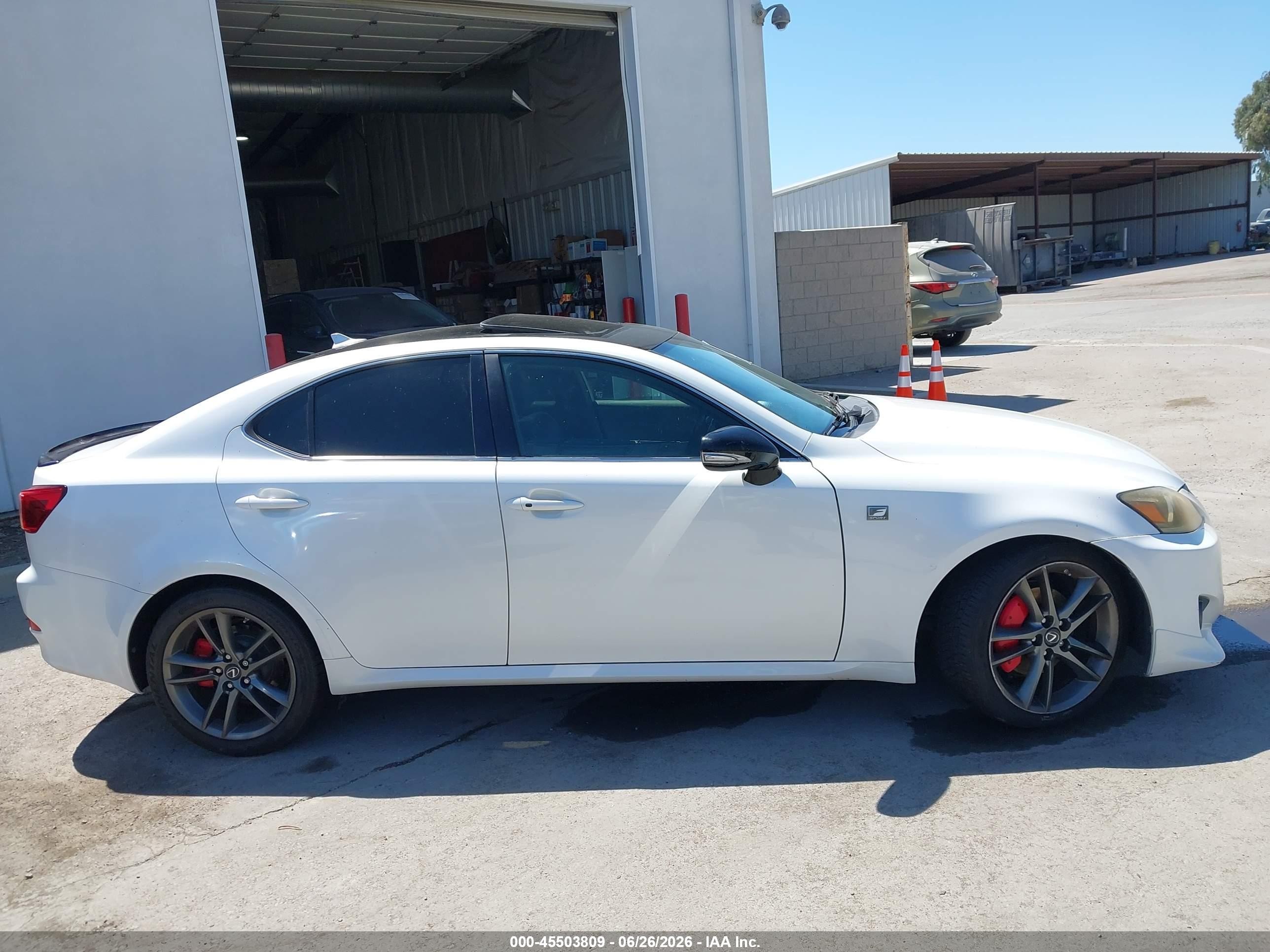 2012 Lexus Is 250   White vin: JTHBF5C28C5157007
