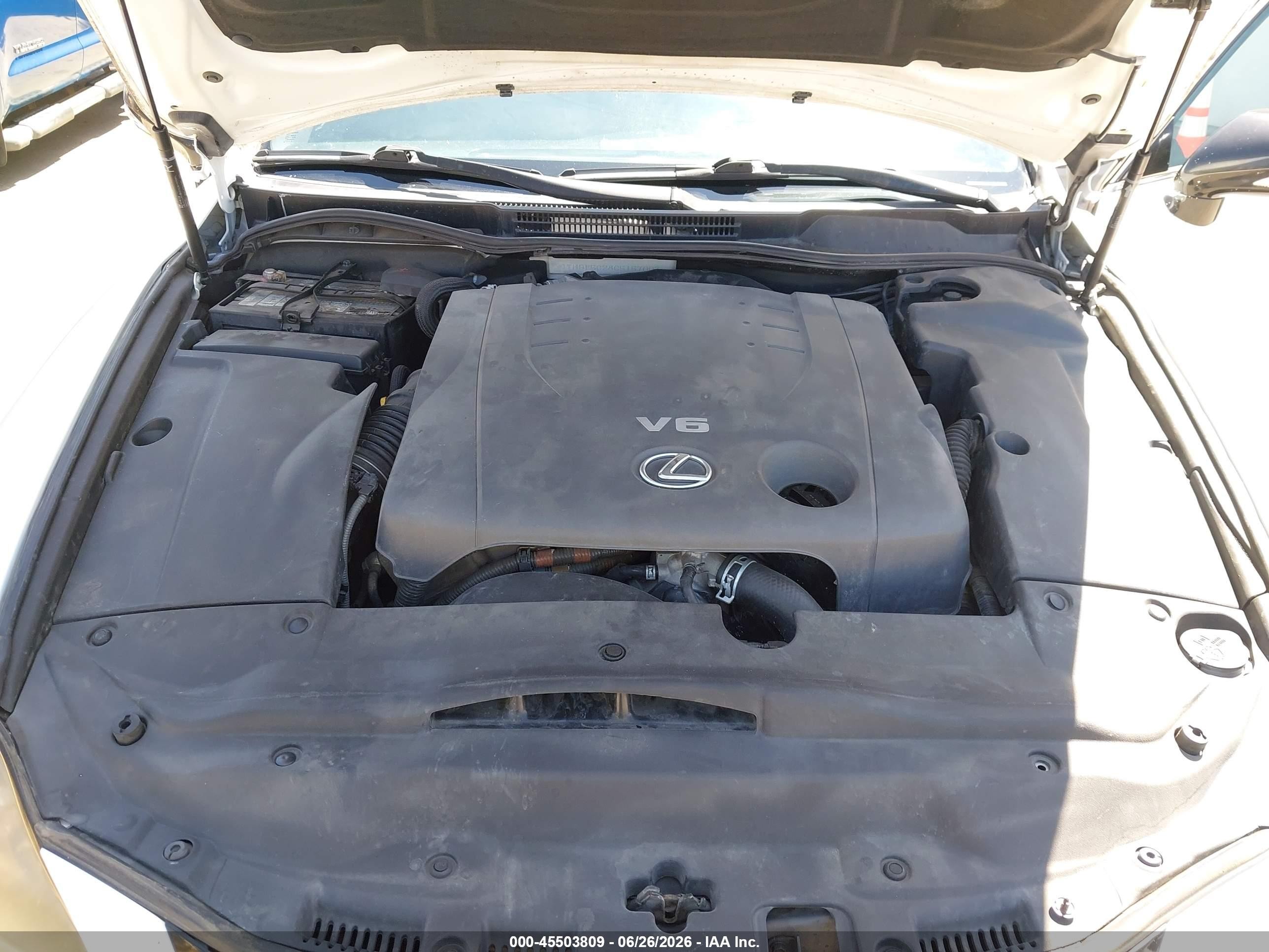 2012 Lexus Is 250   White vin: JTHBF5C28C5157007