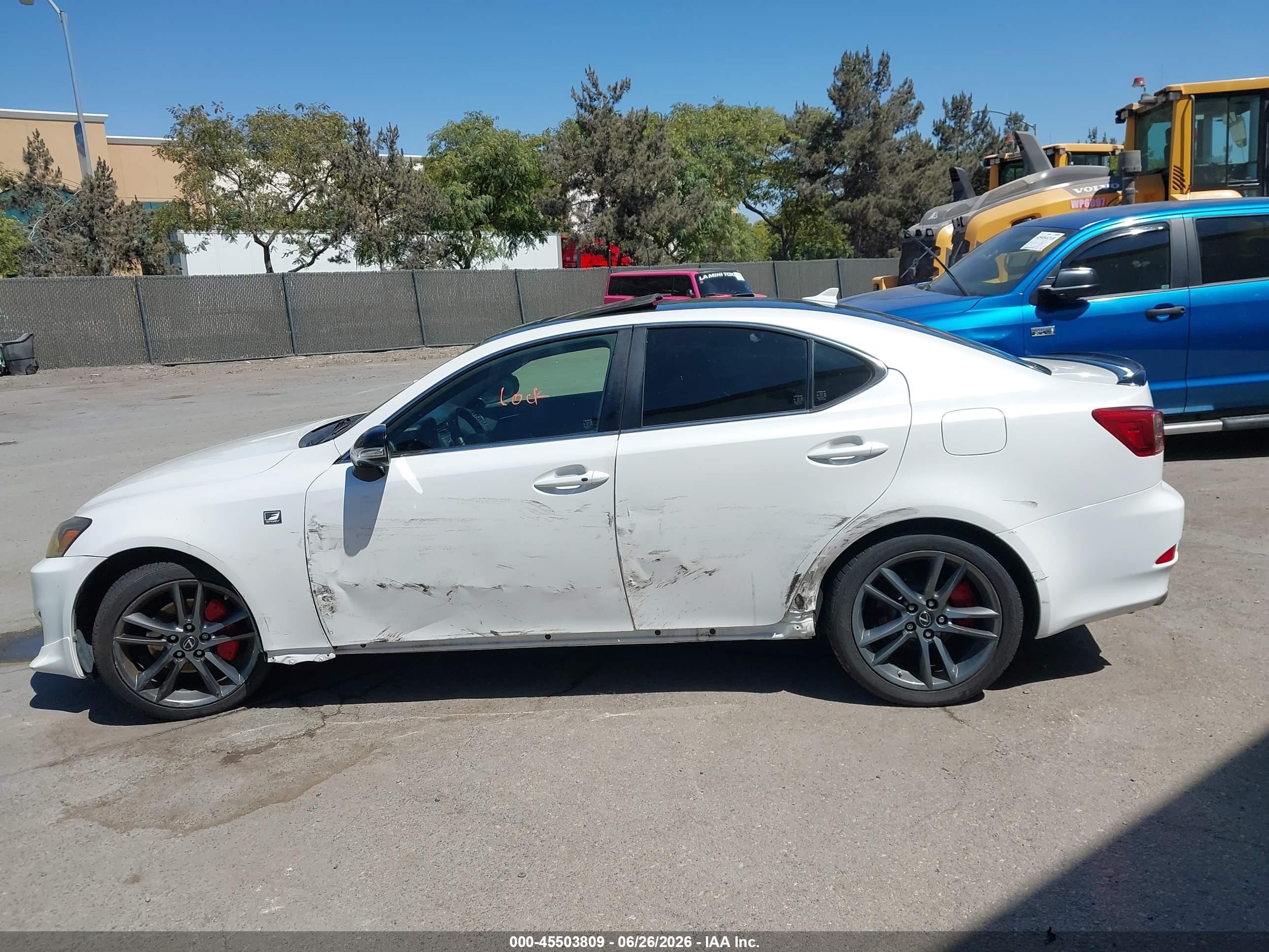 2012 Lexus Is 250   White vin: JTHBF5C28C5157007