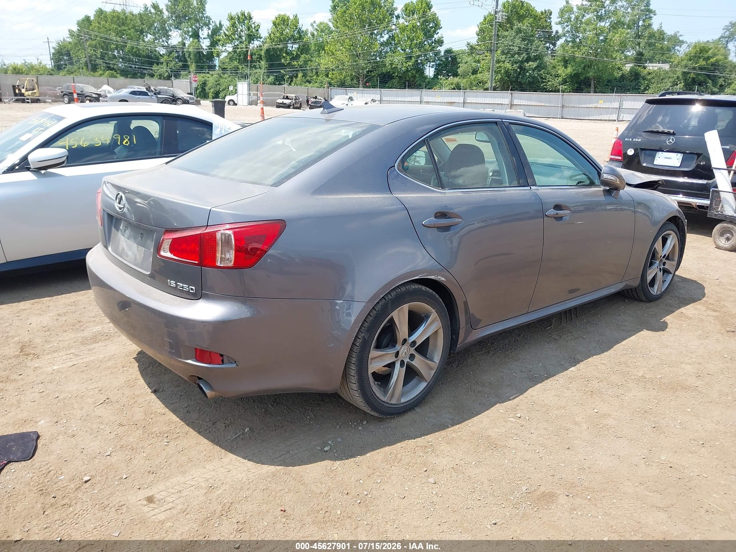2012 Lexus Is 250 Gray vin: JTHBF5C28C5157718