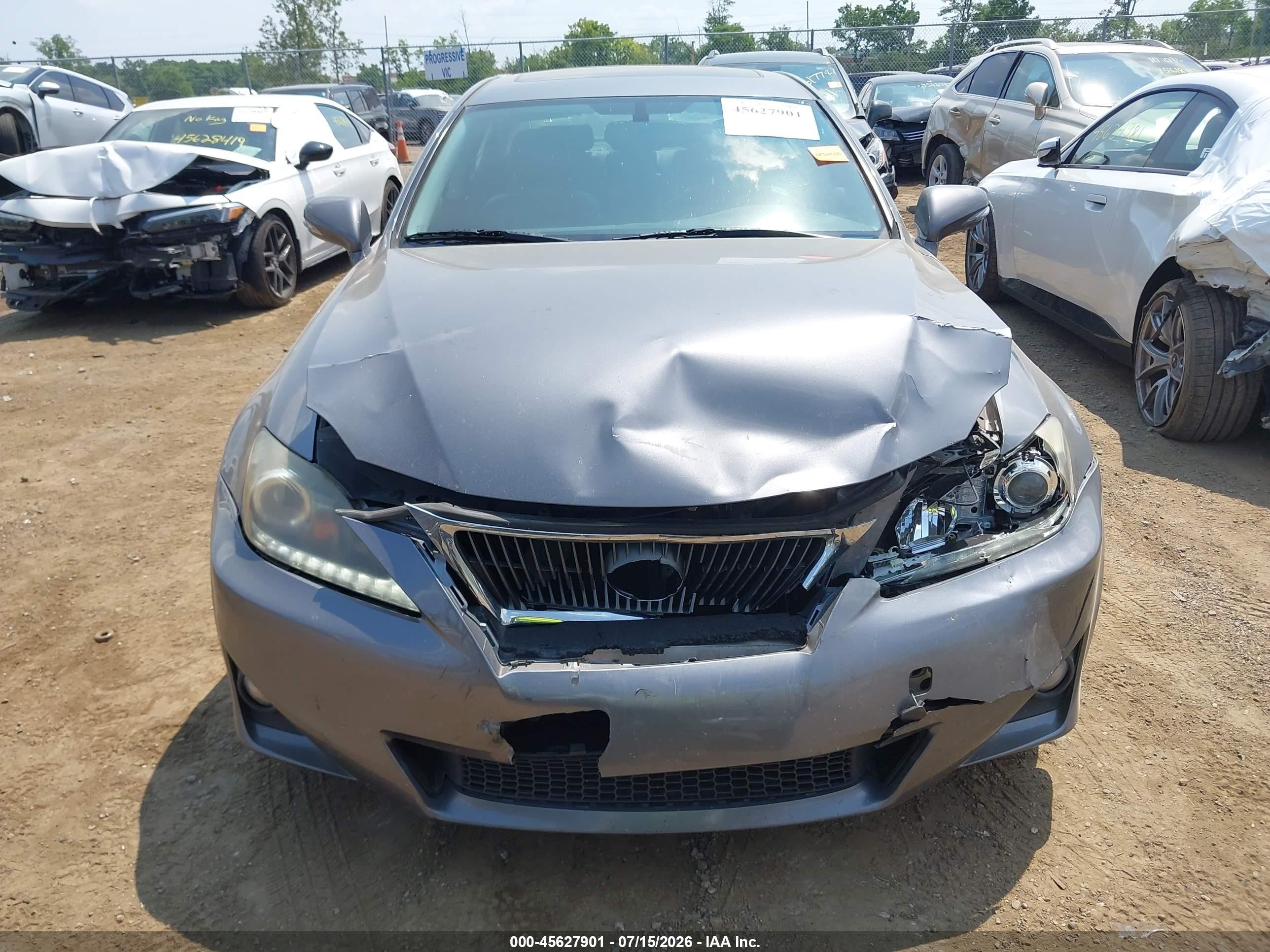 2012 Lexus Is 250 Gray vin: JTHBF5C28C5157718