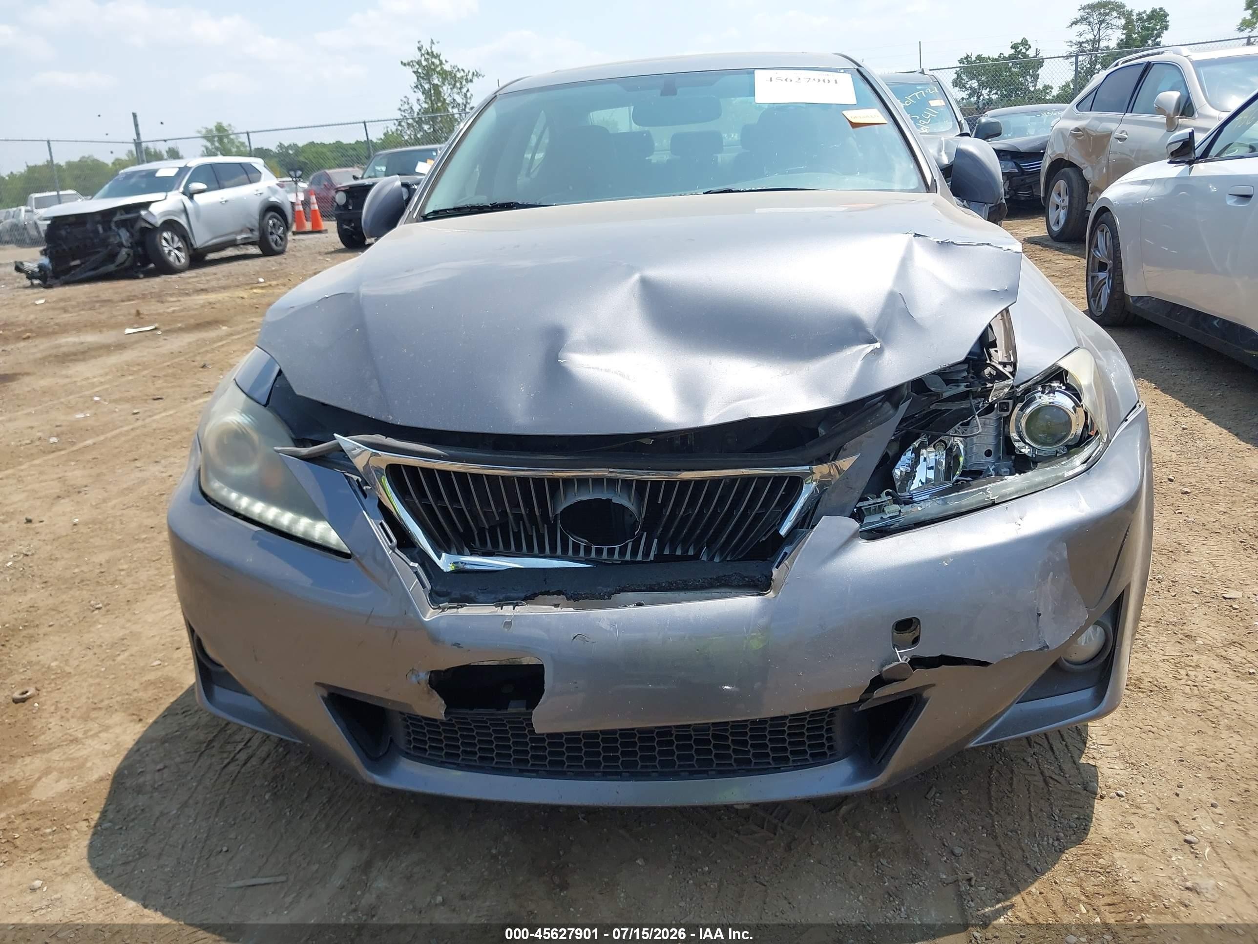 2012 Lexus Is 250 Gray vin: JTHBF5C28C5157718