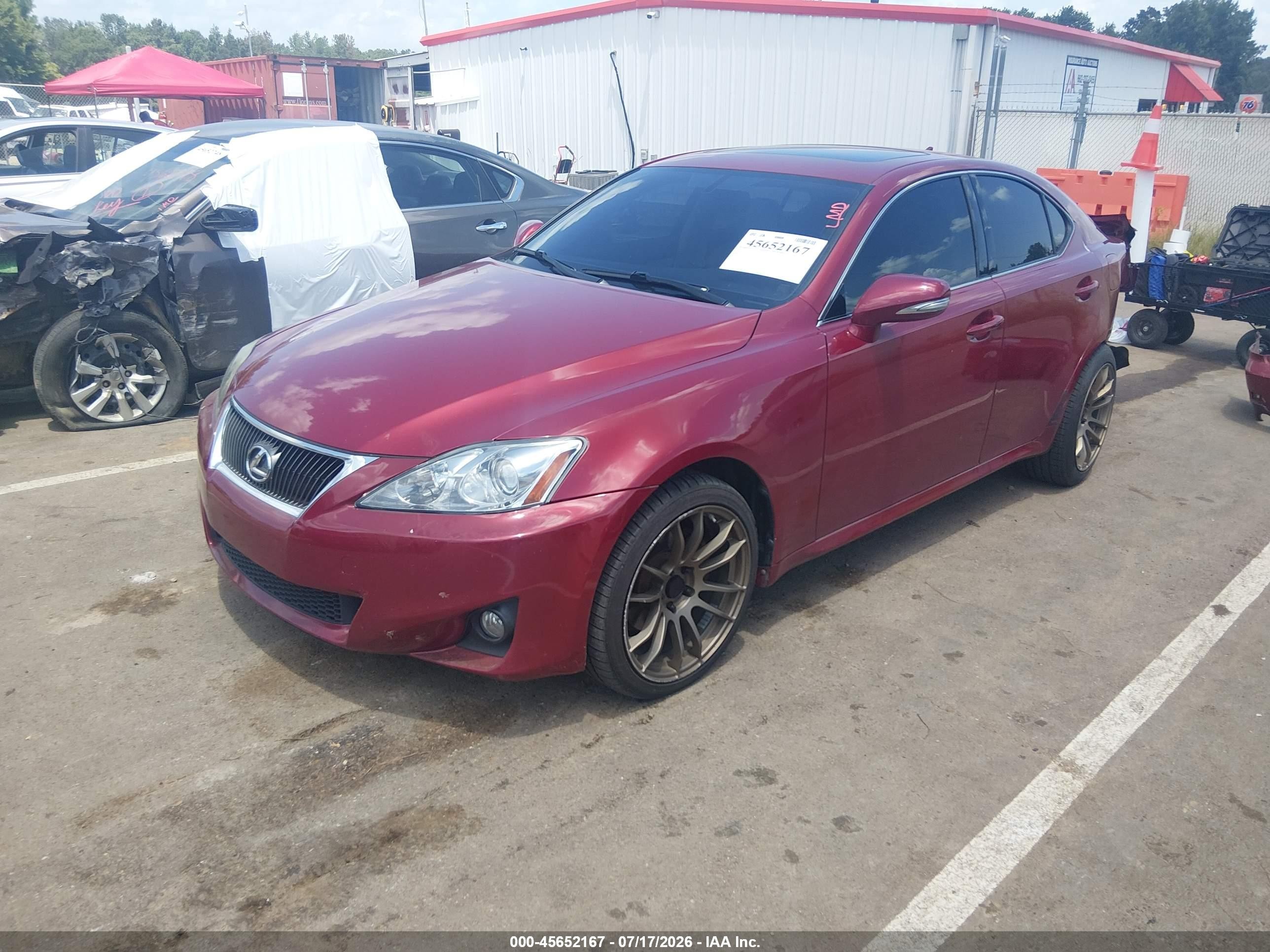 2012 Lexus Is 250   Red vin: JTHBF5C28C5161249